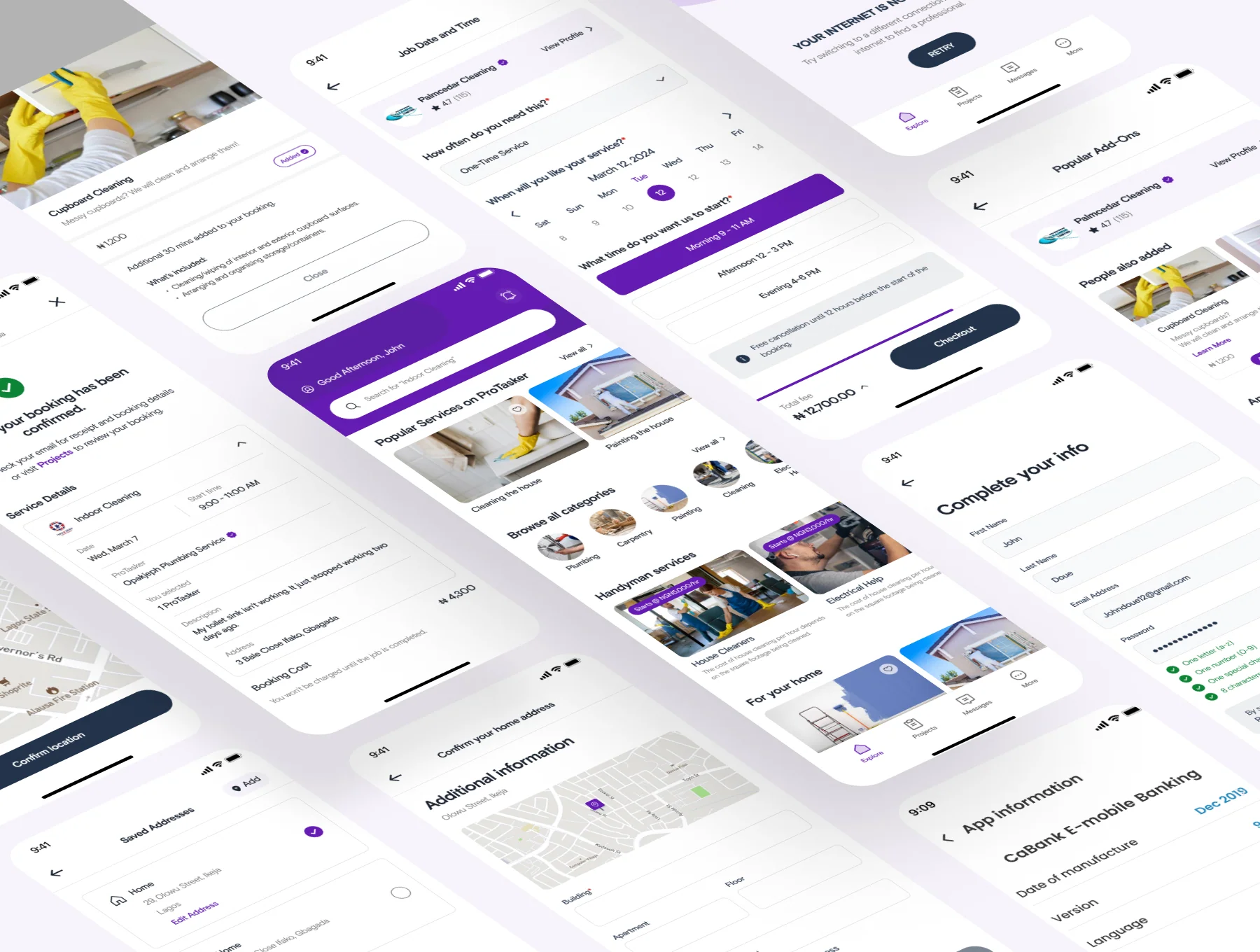 ProTasker - On Demand Home Service App UI Kit 3