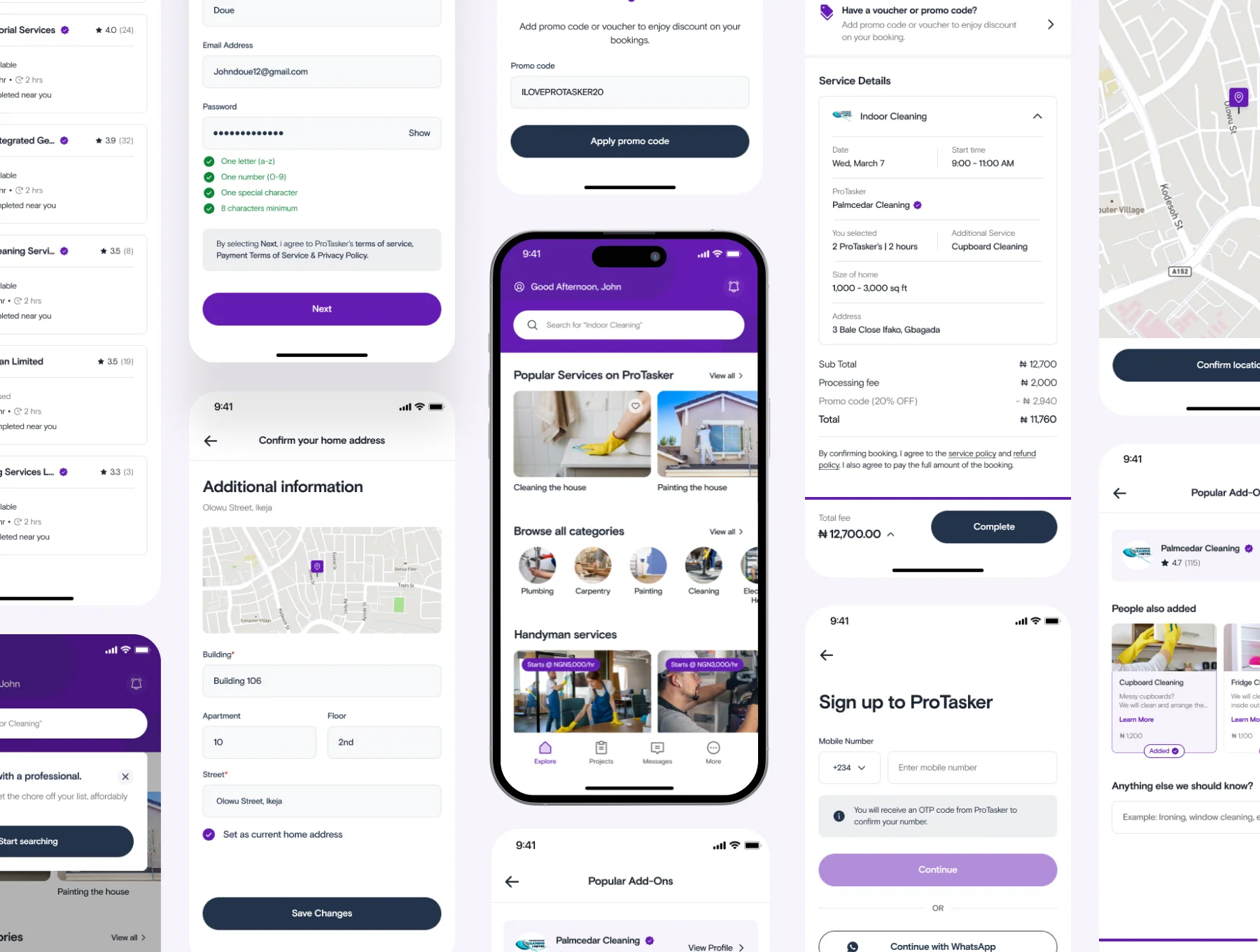 ProTasker - On Demand Home Service App UI Kit 4