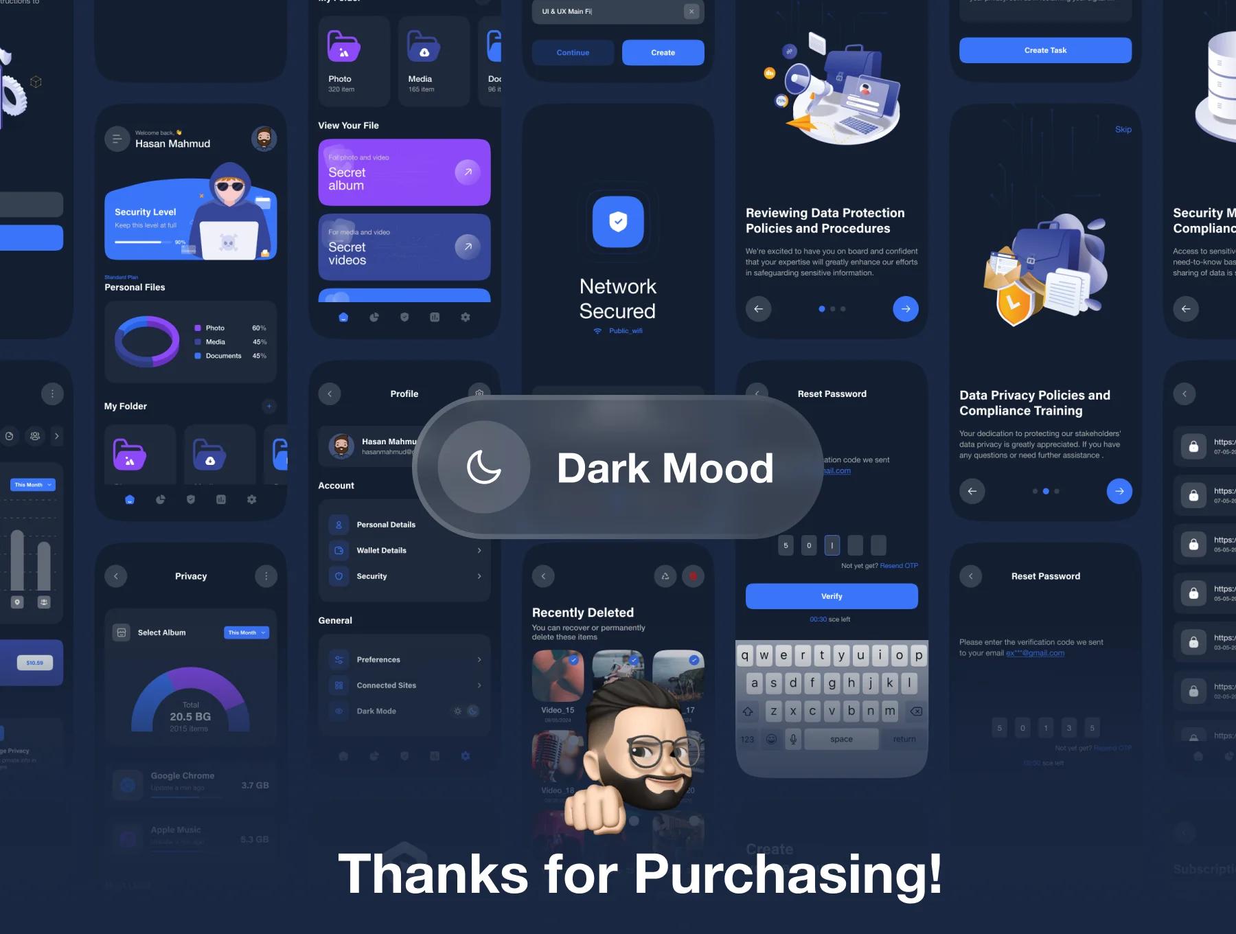 Protect - Data Privacy Manager App UI Kit 8