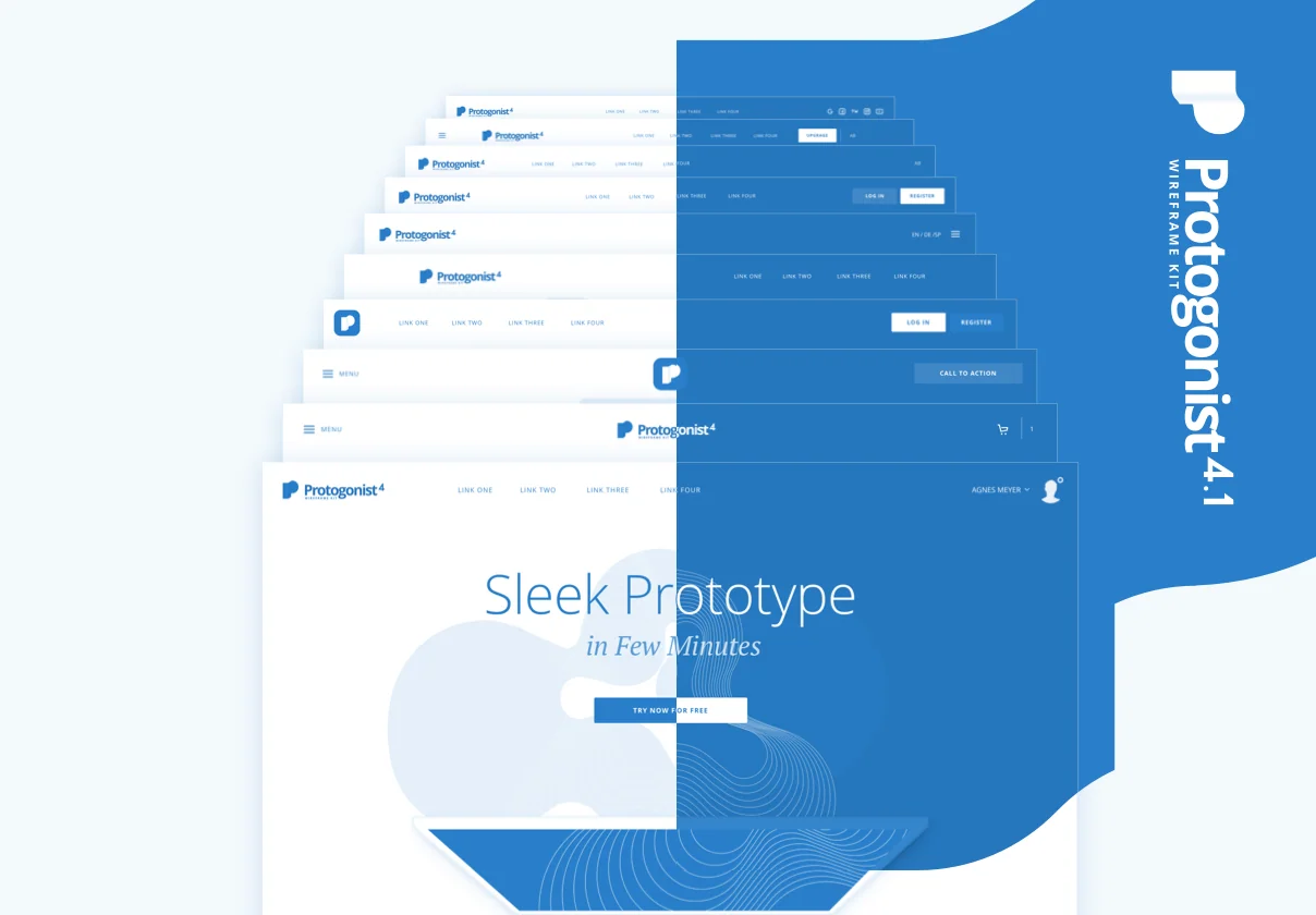 Protogonist 4 Wireframe Kit