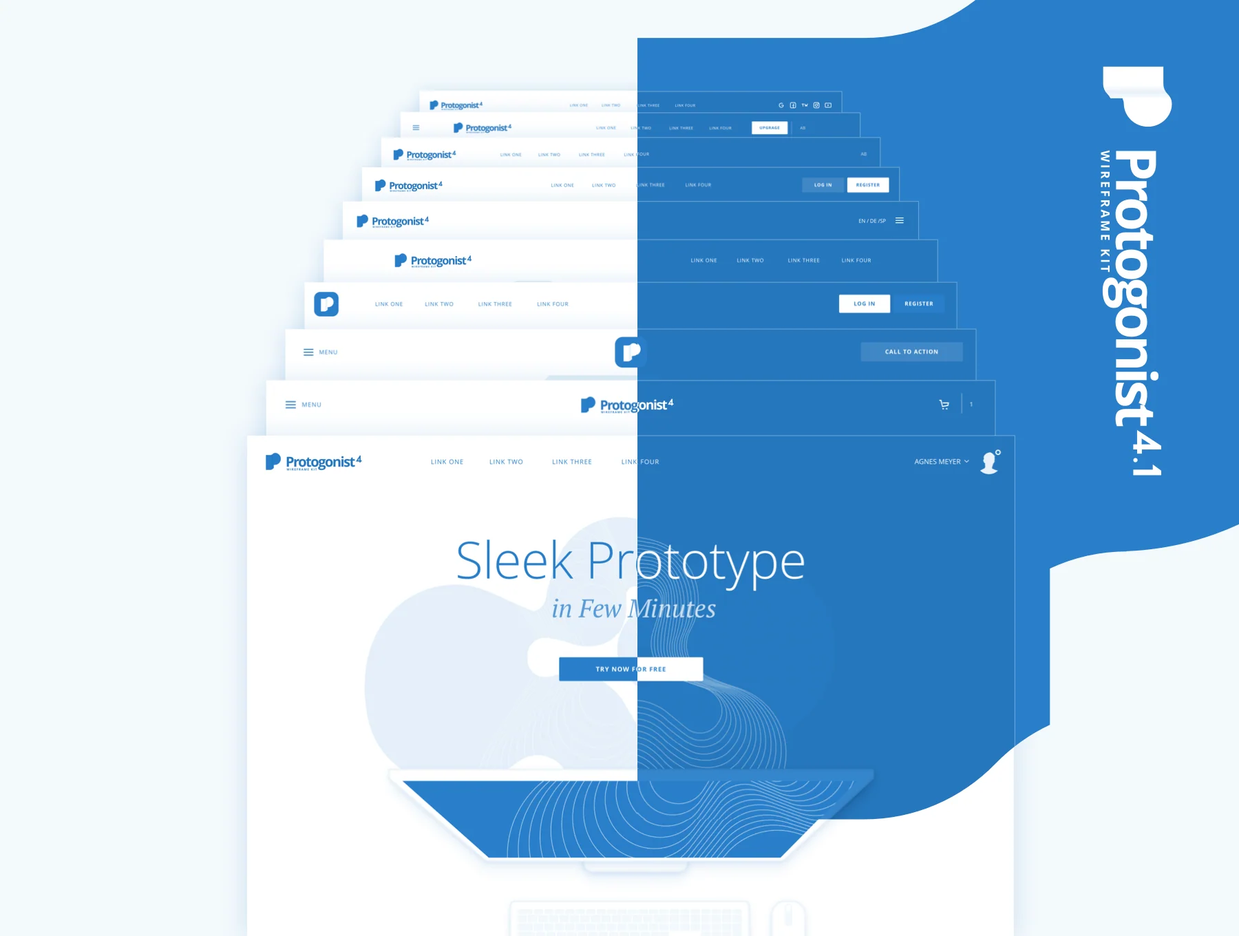 Protogonist 4 Wireframe Kit