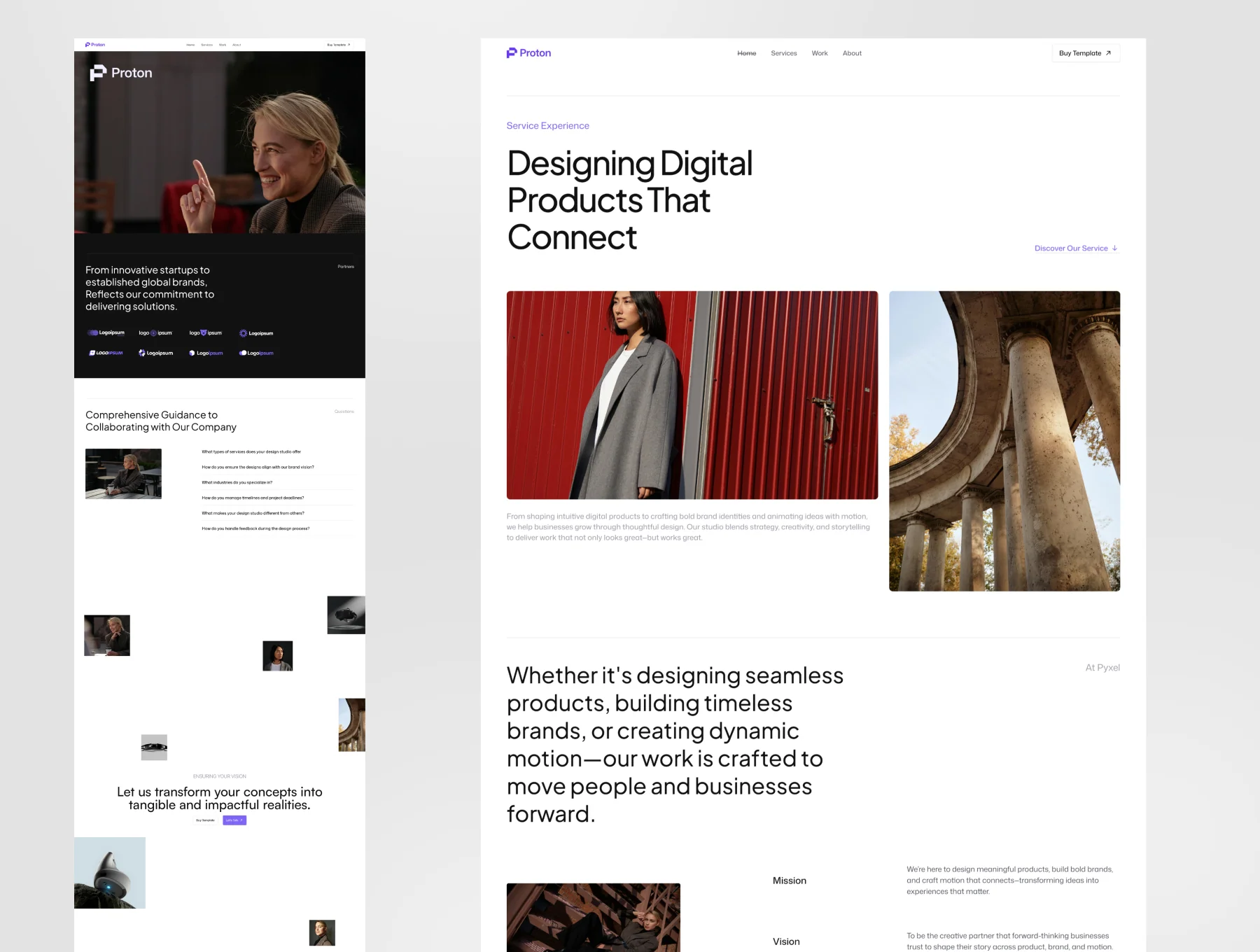 Proton Studio - Digital Agency Website UI Kit 3