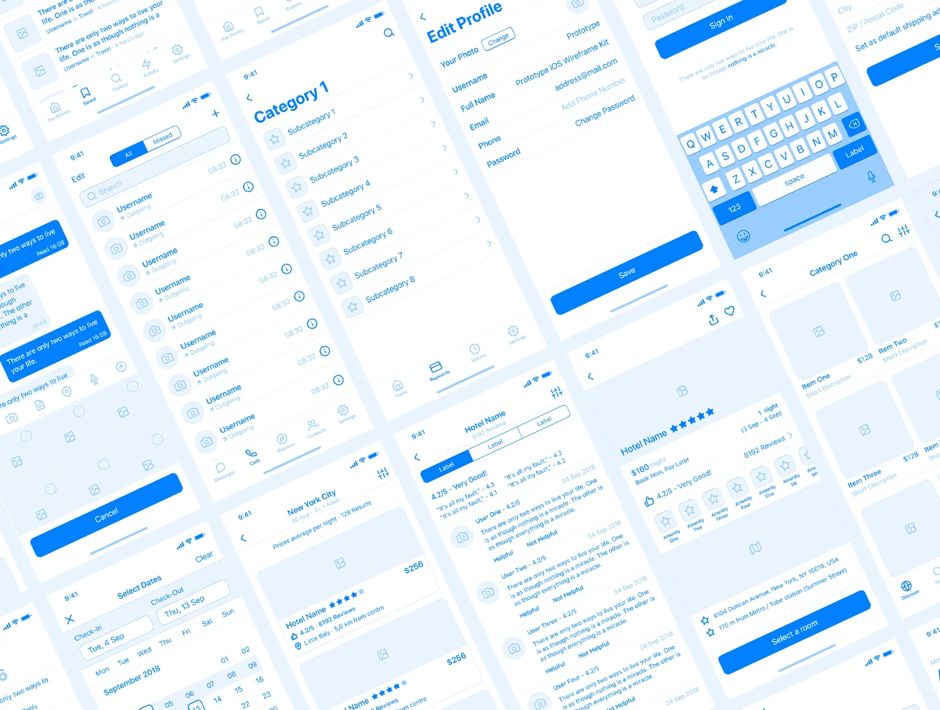 Prototype iOS Wireframe Kit 2