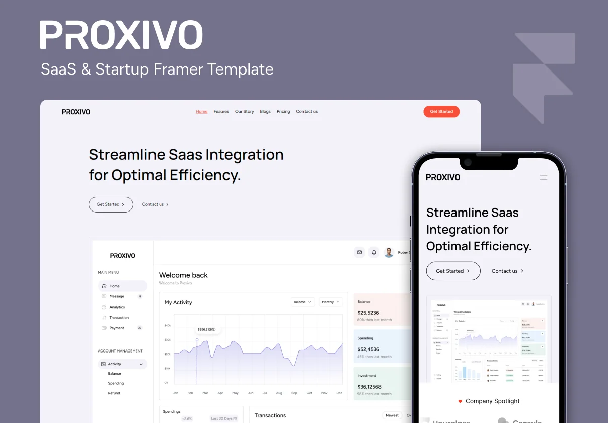 Proxivo — SaaS & Startup Template
