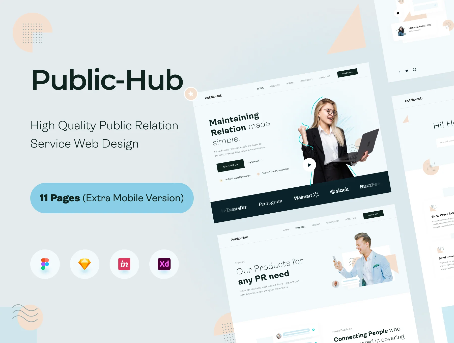 Public Hub - Landing Page UI KIT