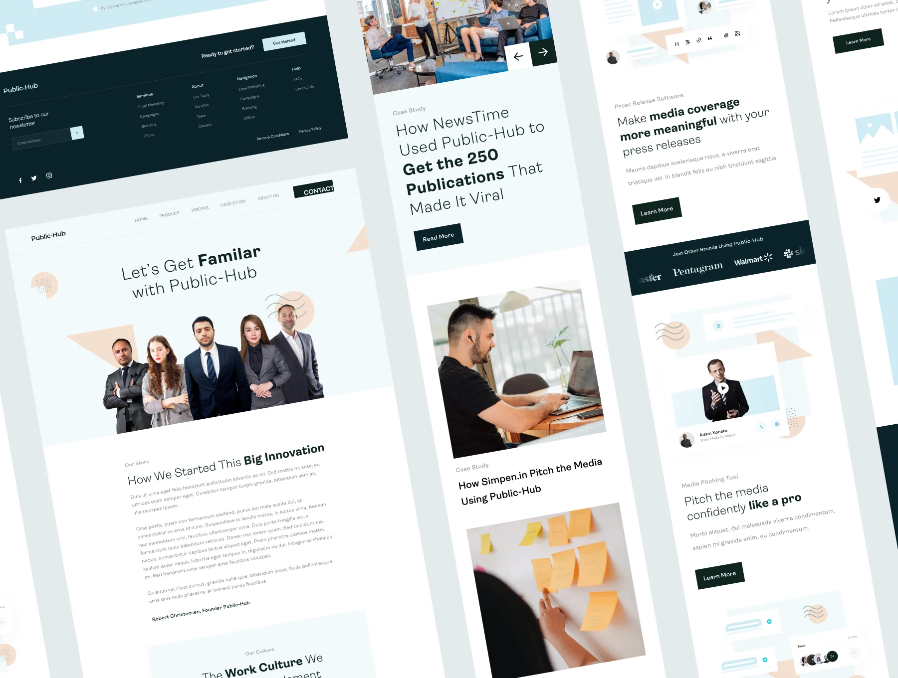 Public Hub - Landing Page UI KIT 4
