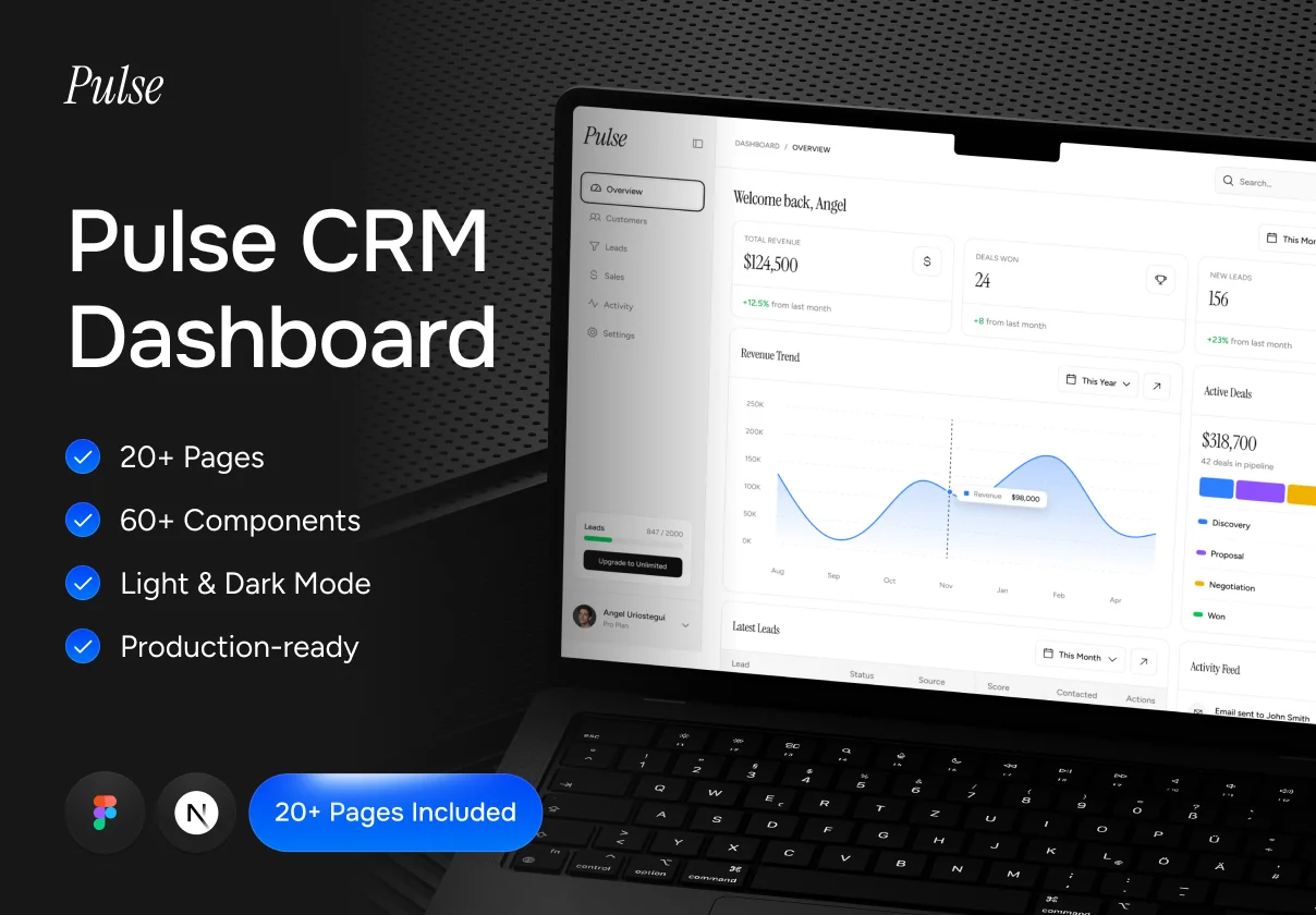 Pulse CRM – Next.js Dashboard Template