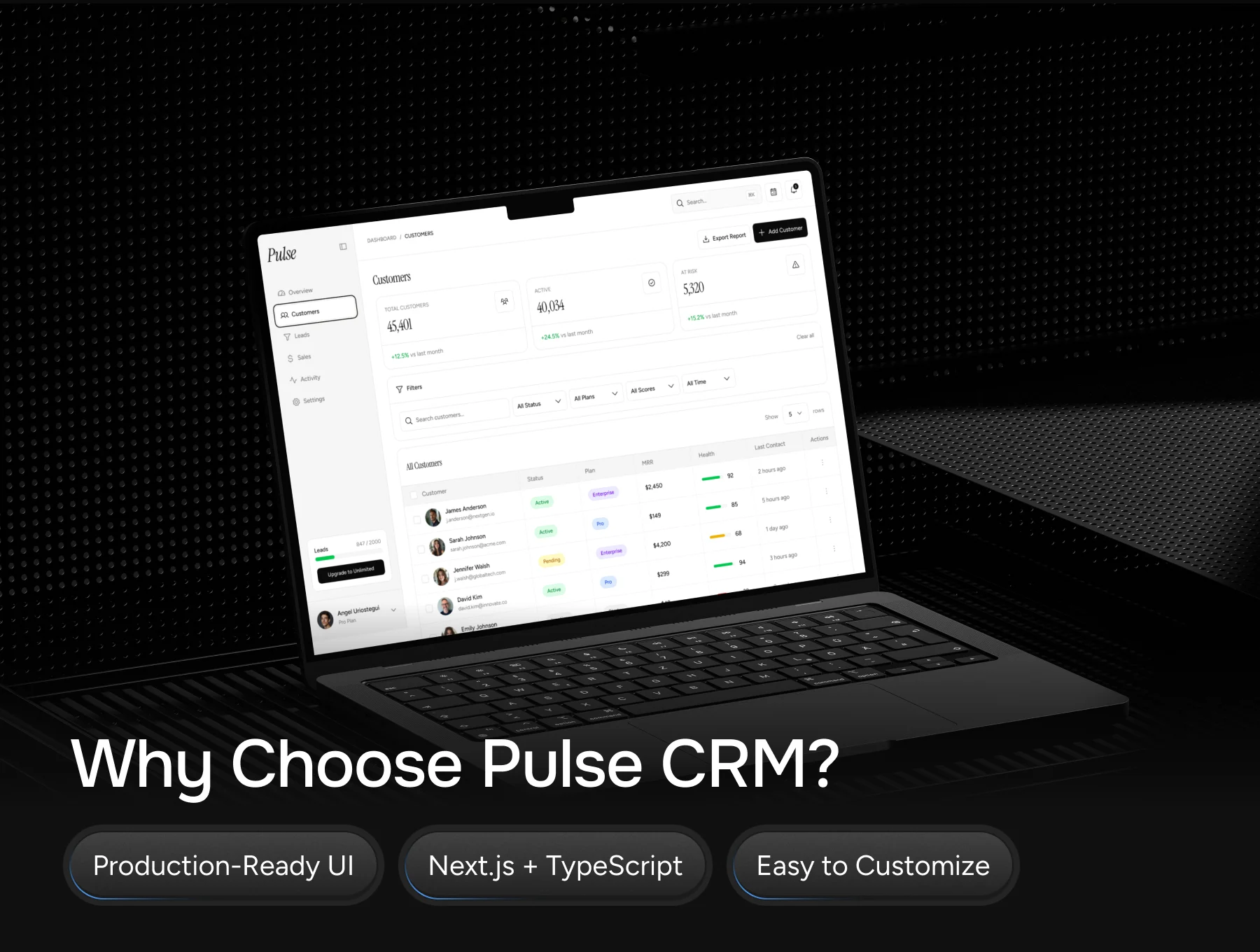 Pulse CRM – Next.js Dashboard Template 7