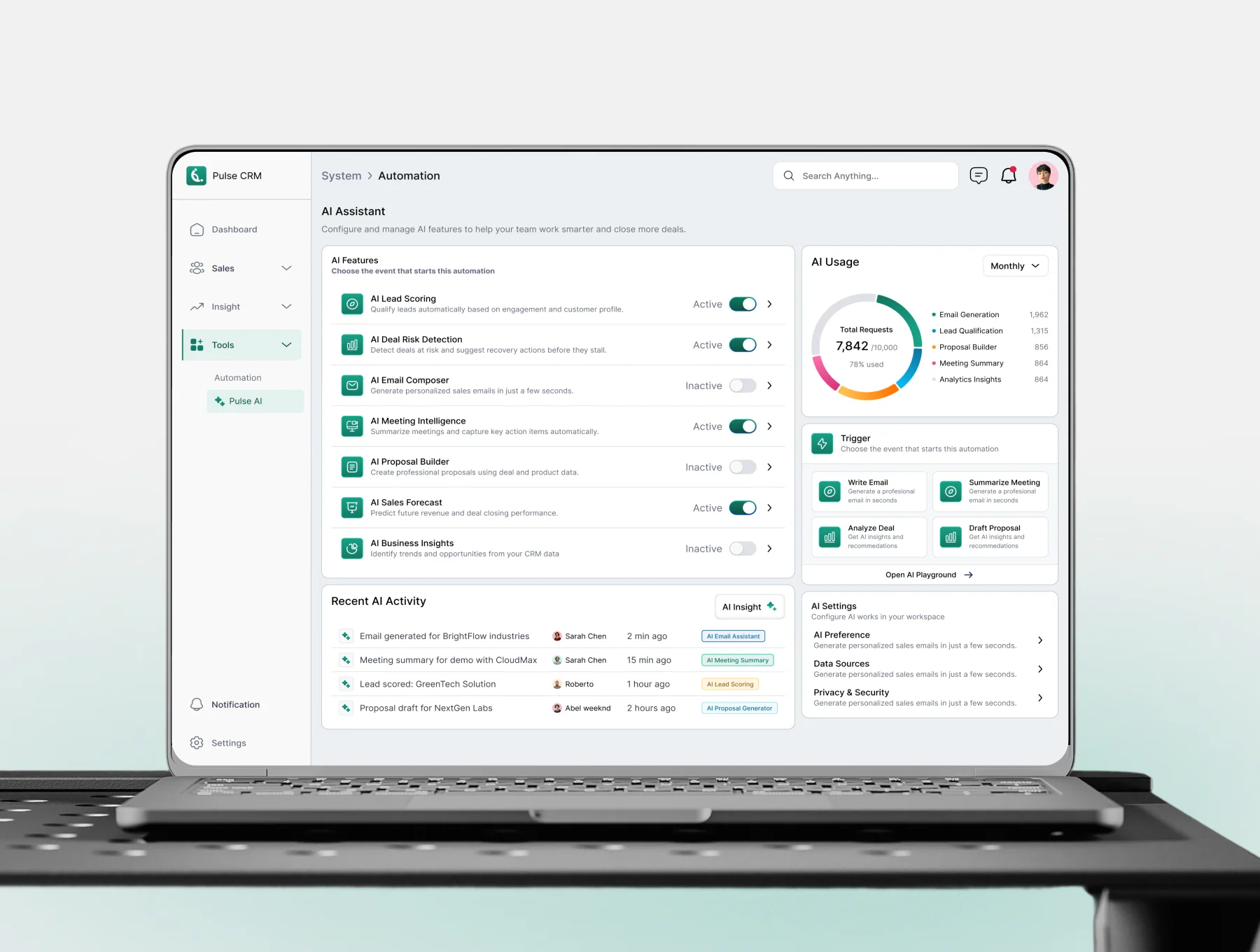 Pulse CRM - Sales & Insights Dashboard UI Kit 8