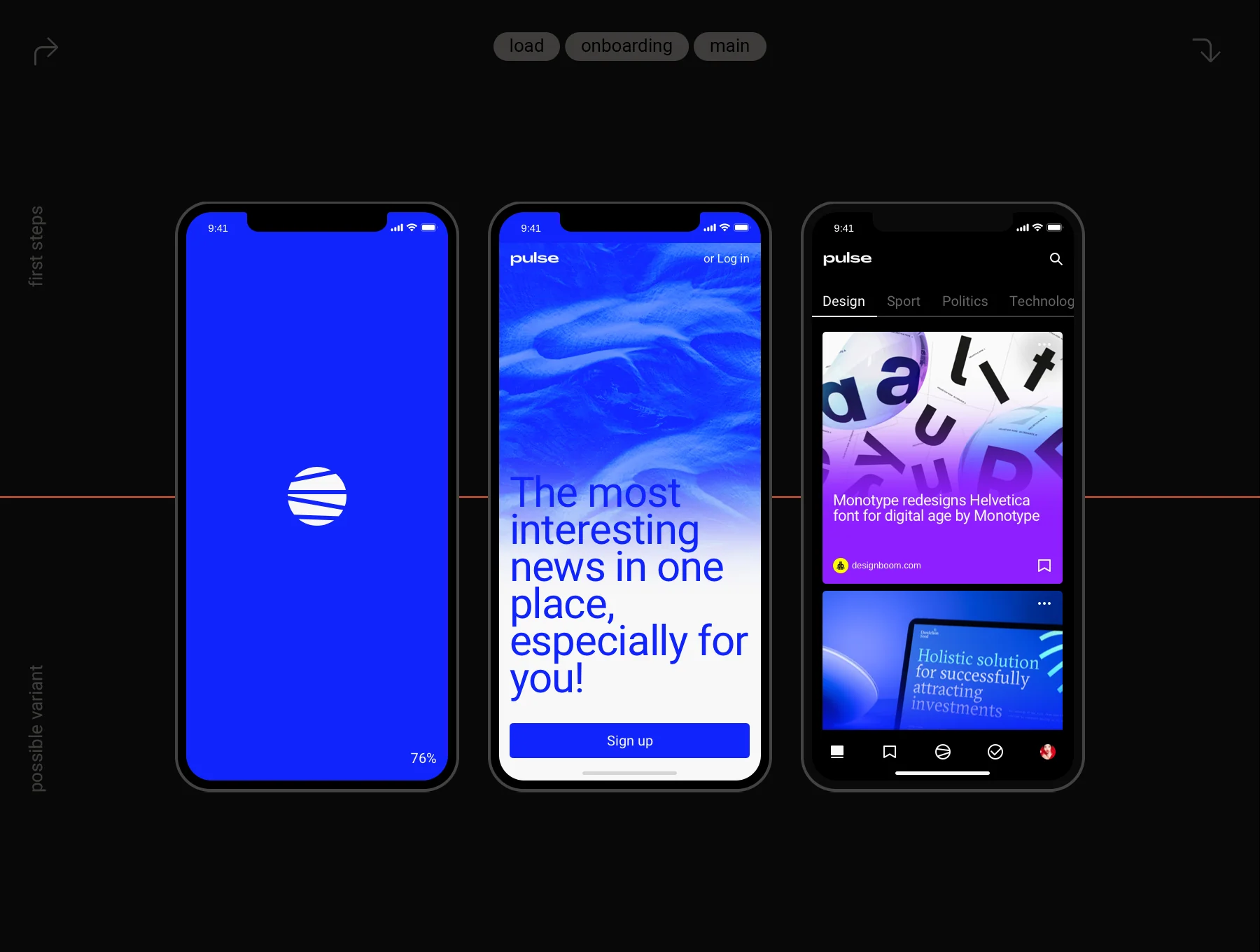 Pulse UI Kit. News Aggregator App 3
