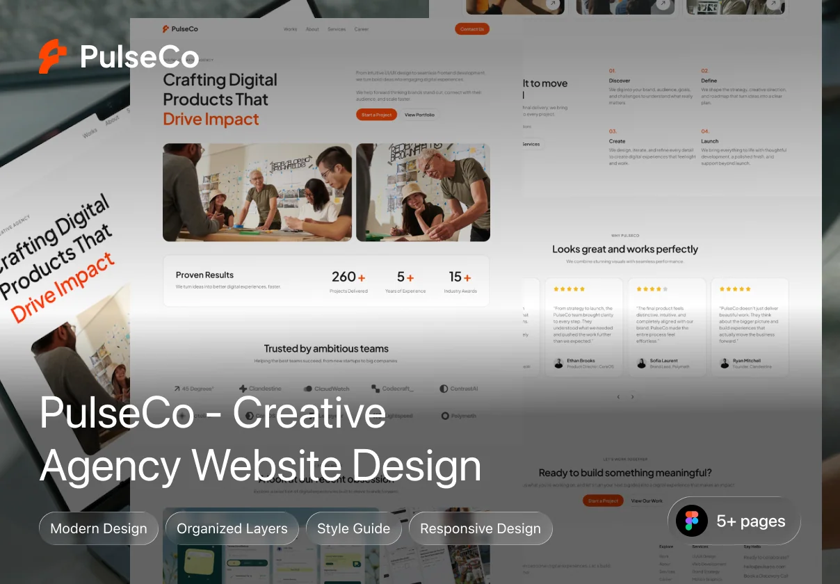 PulseCo - Creative Agency Website