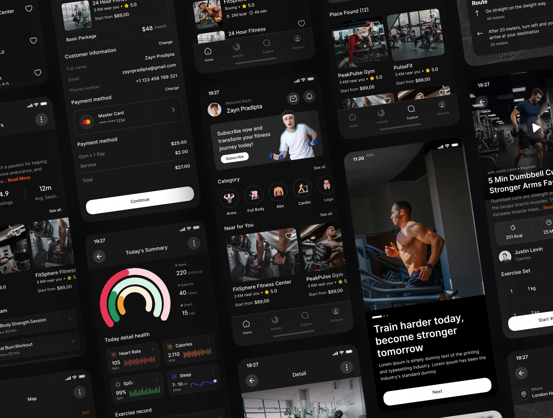 PulseFit - Gym Mobile App UI Kit 5