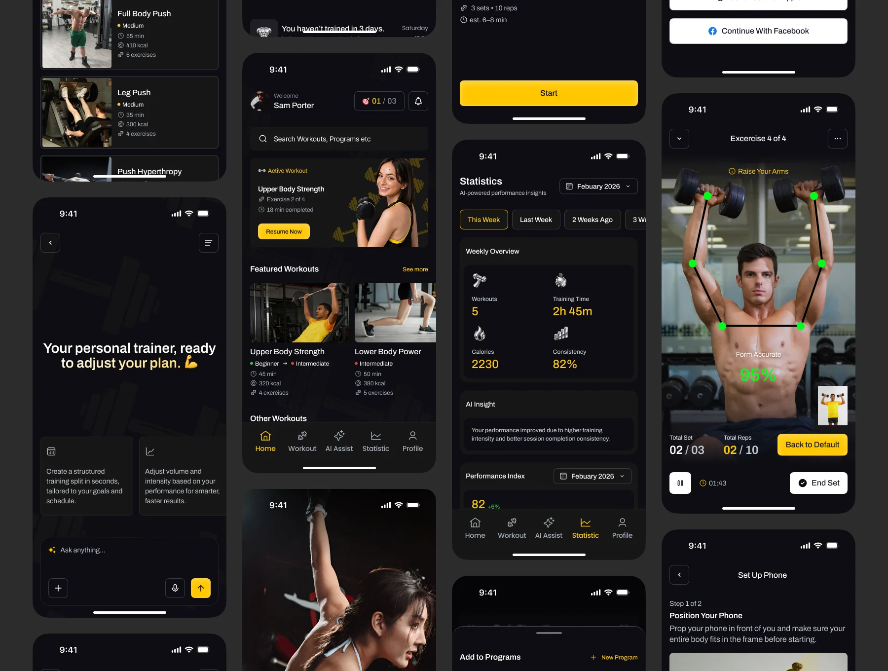 Pumpit - AI Gym Fitness App UI Kit 6