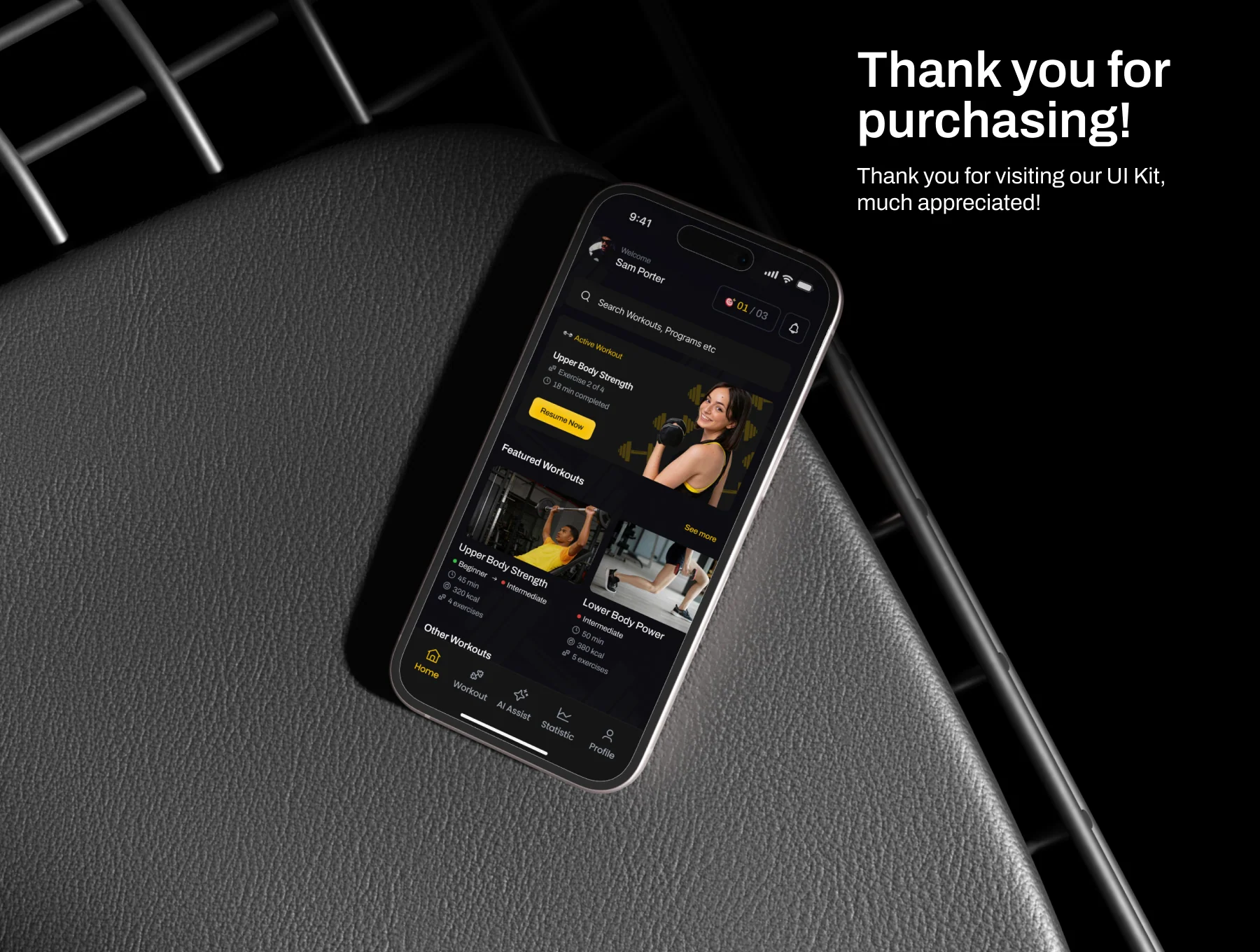 Pumpit - AI Gym Fitness App UI Kit 8