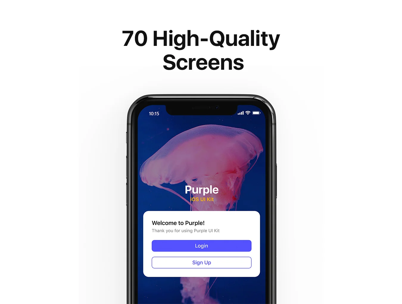 Purple iOS UI Kit 3
