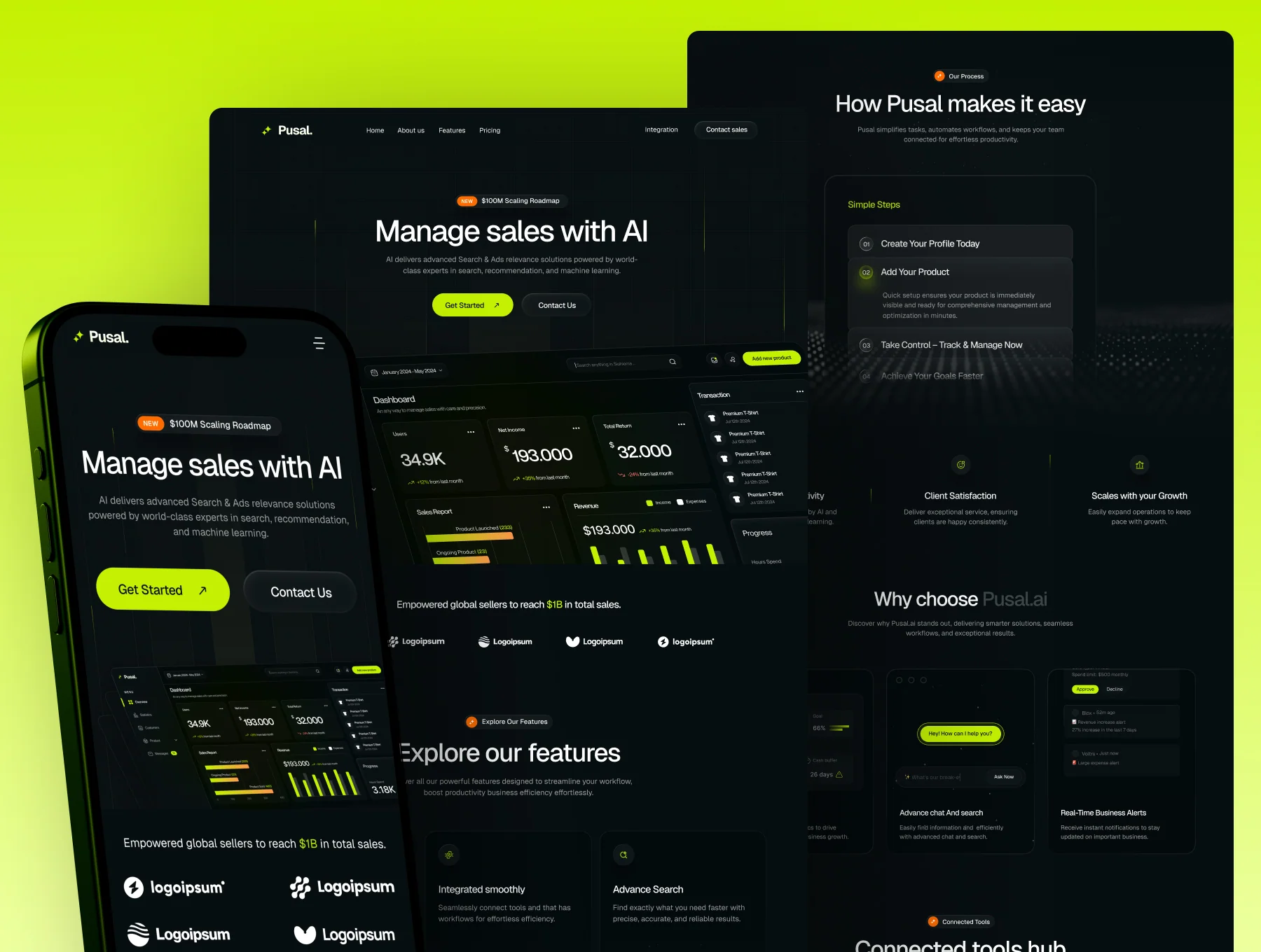 Pusal. Technology & Saas Website Design