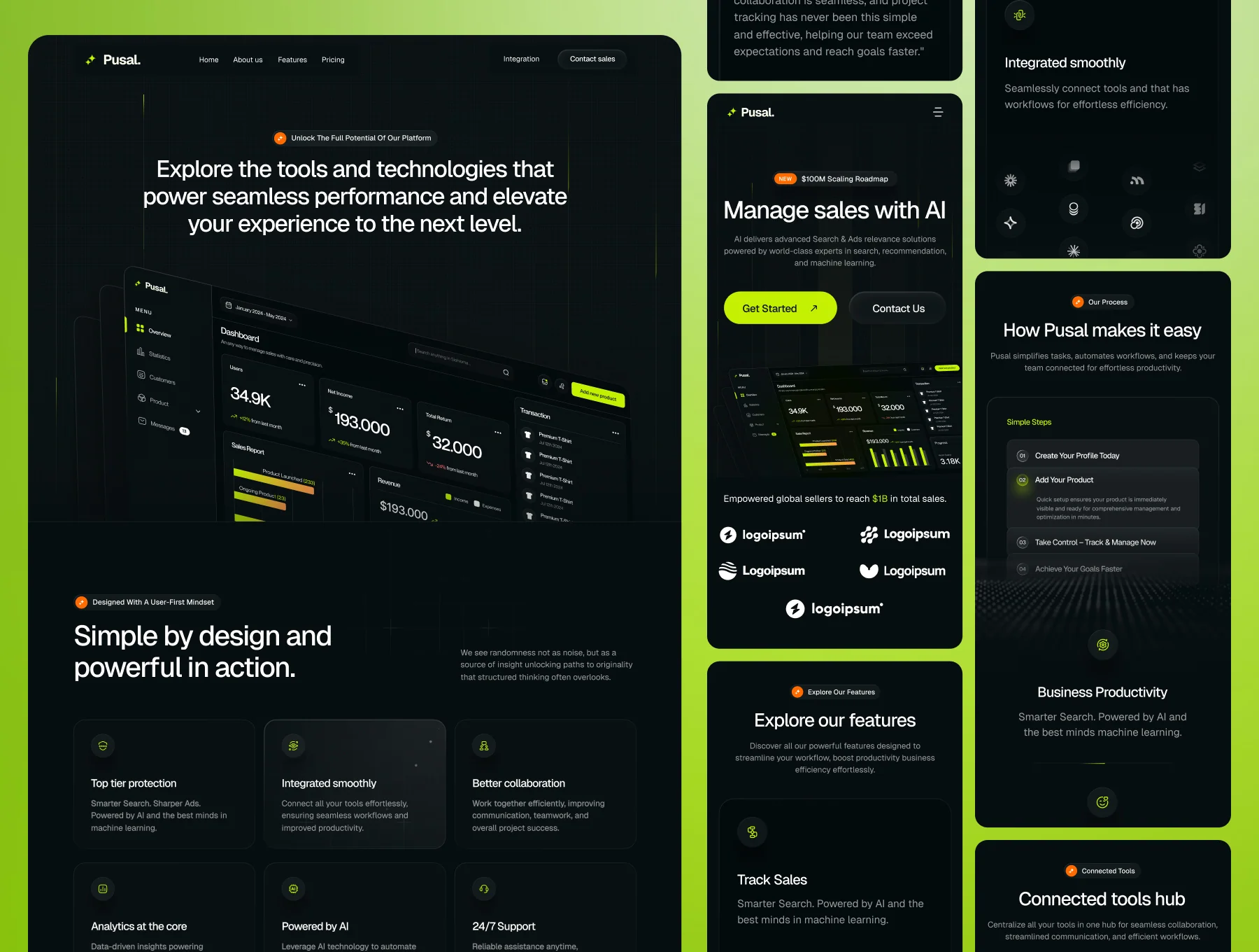 Pusal. Technology  & Saas Website Design 3