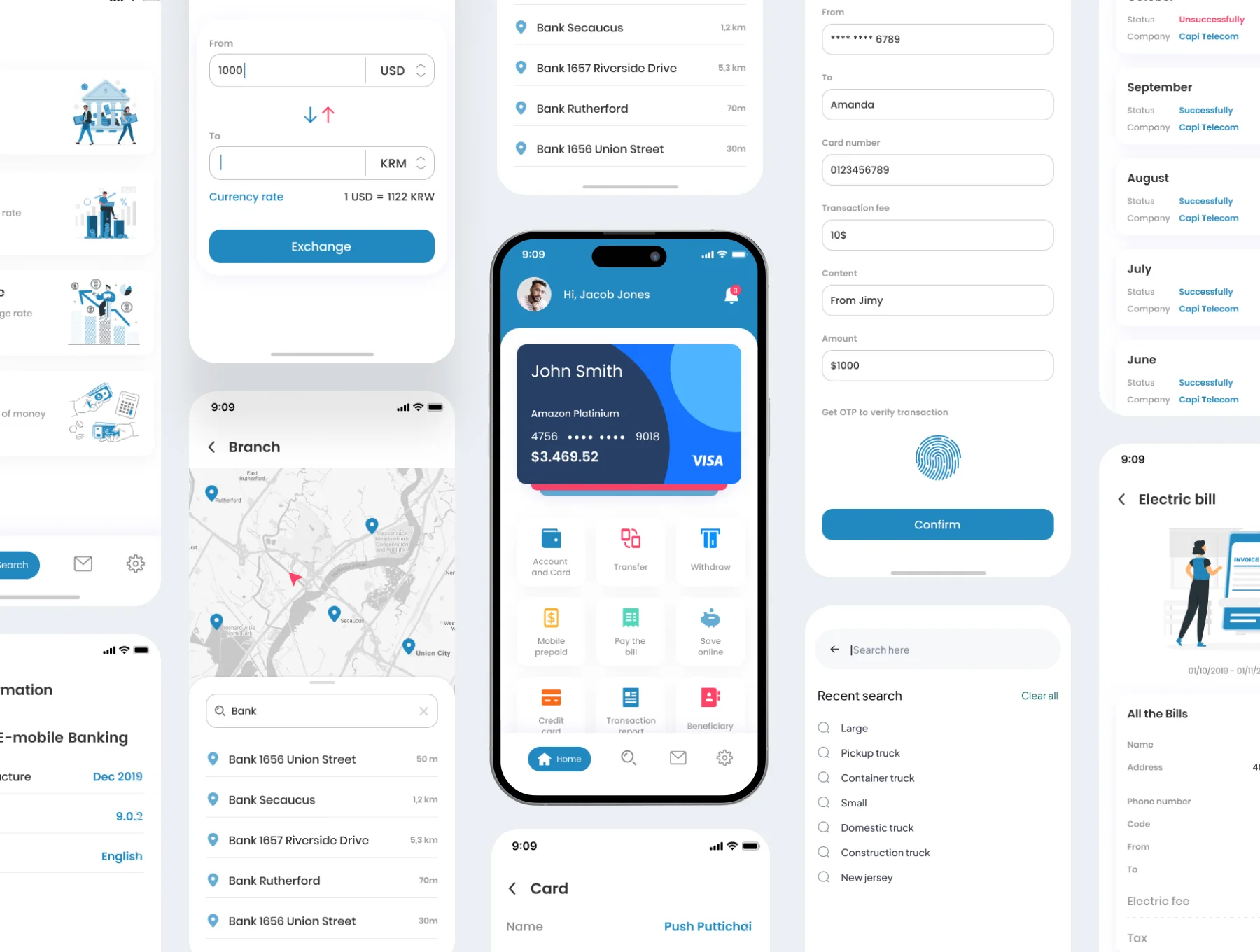 QBank - Banking & Money Management App UI Kit 4