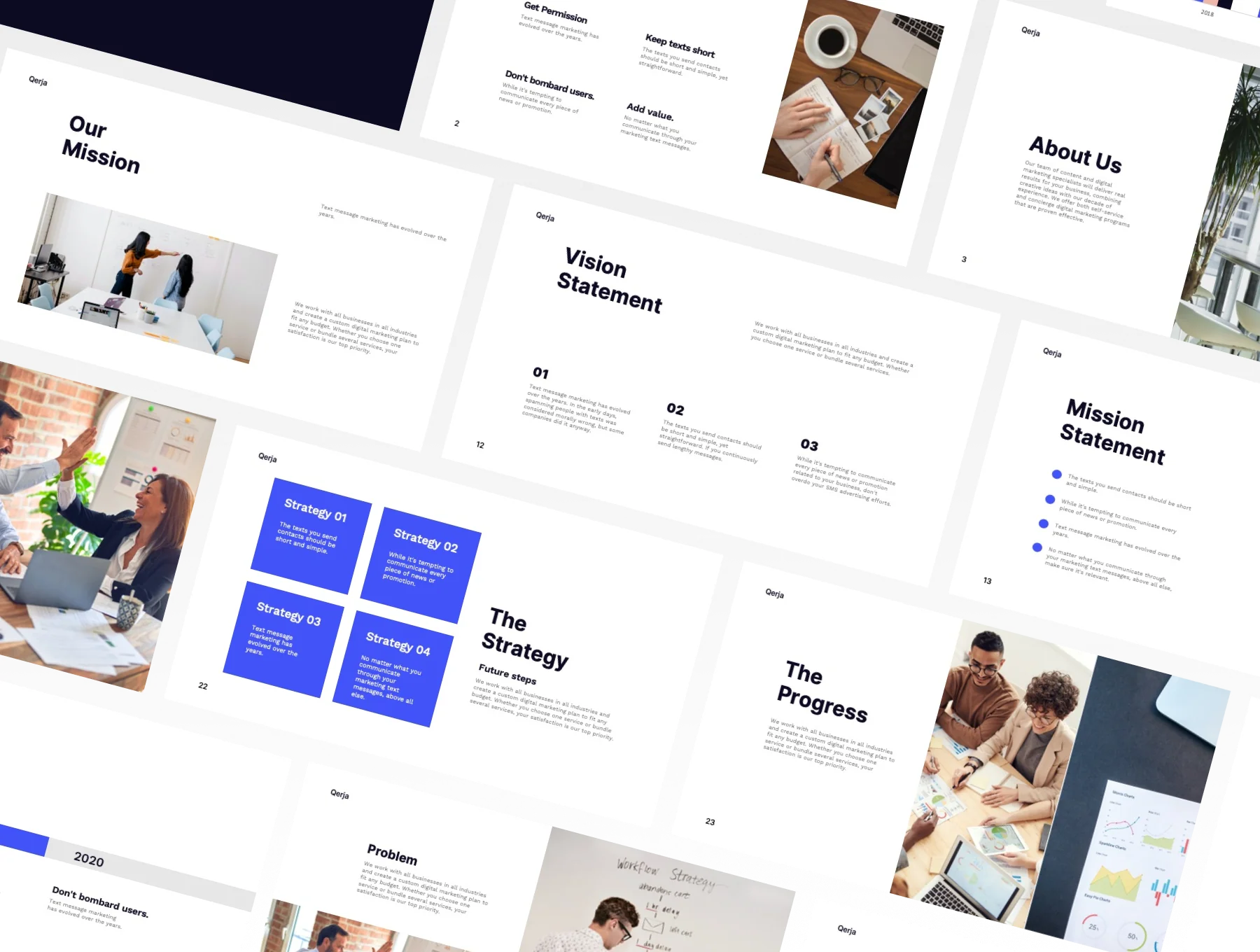 Qerja - Business Presentation Template 6