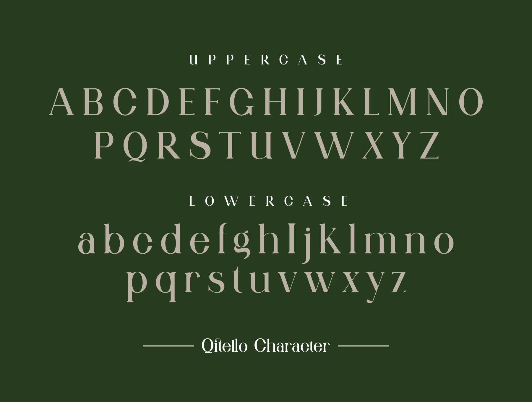 Qitello Ligature Serif Typeface 7
