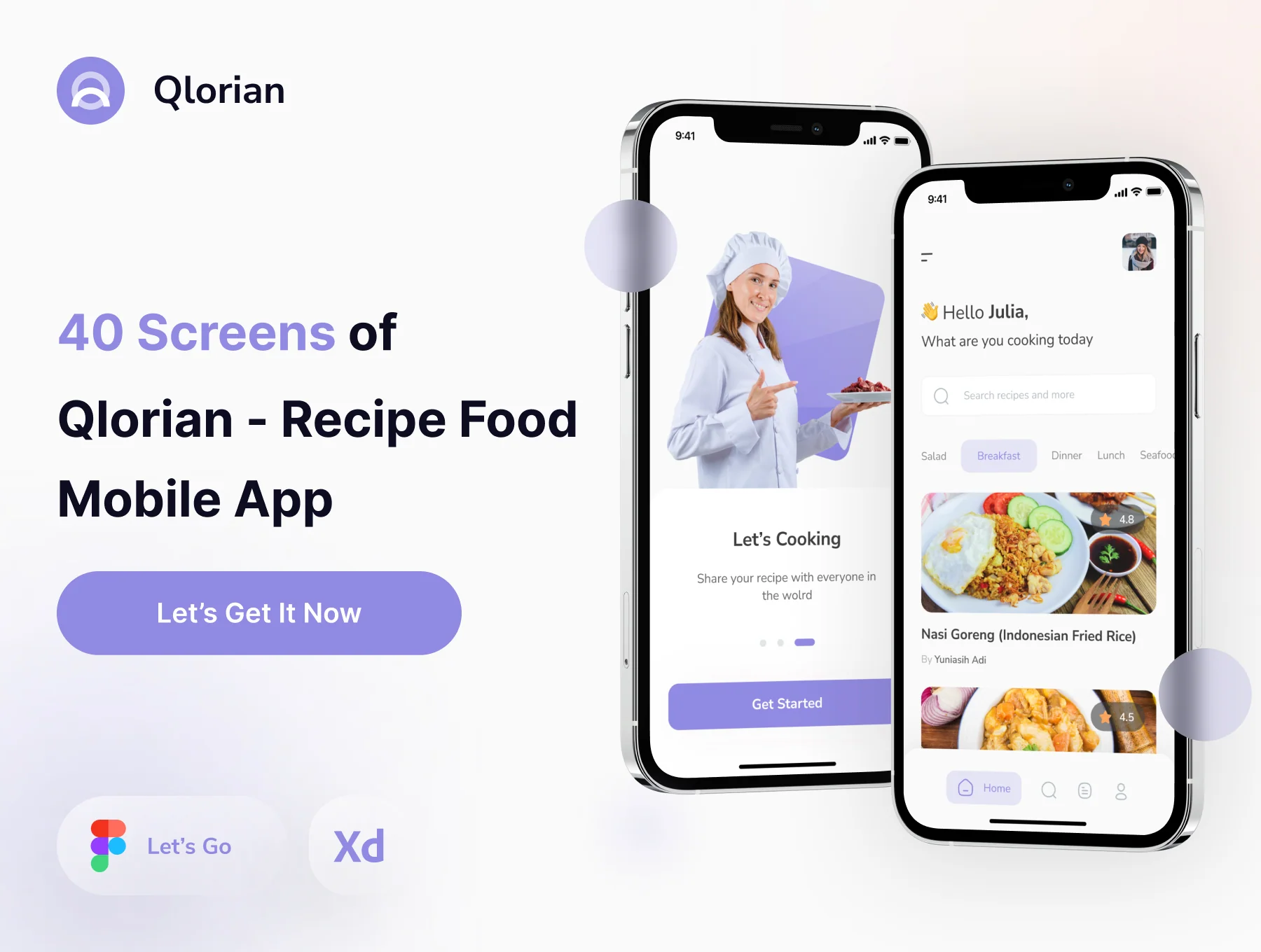 Qlorian - Recipe Food App Ui Kit
