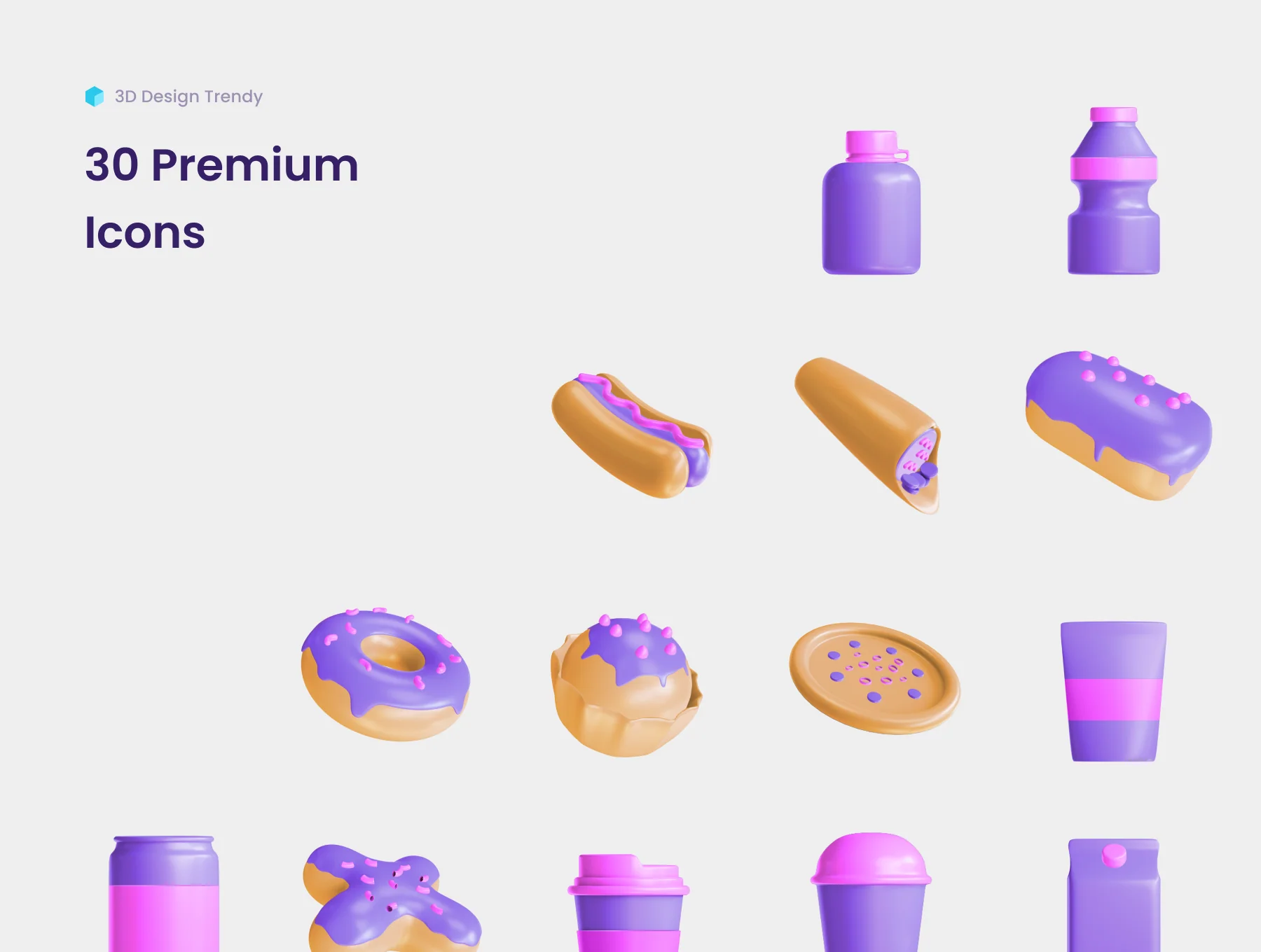 QOFOOD: 3D Food and Drink Icons 5