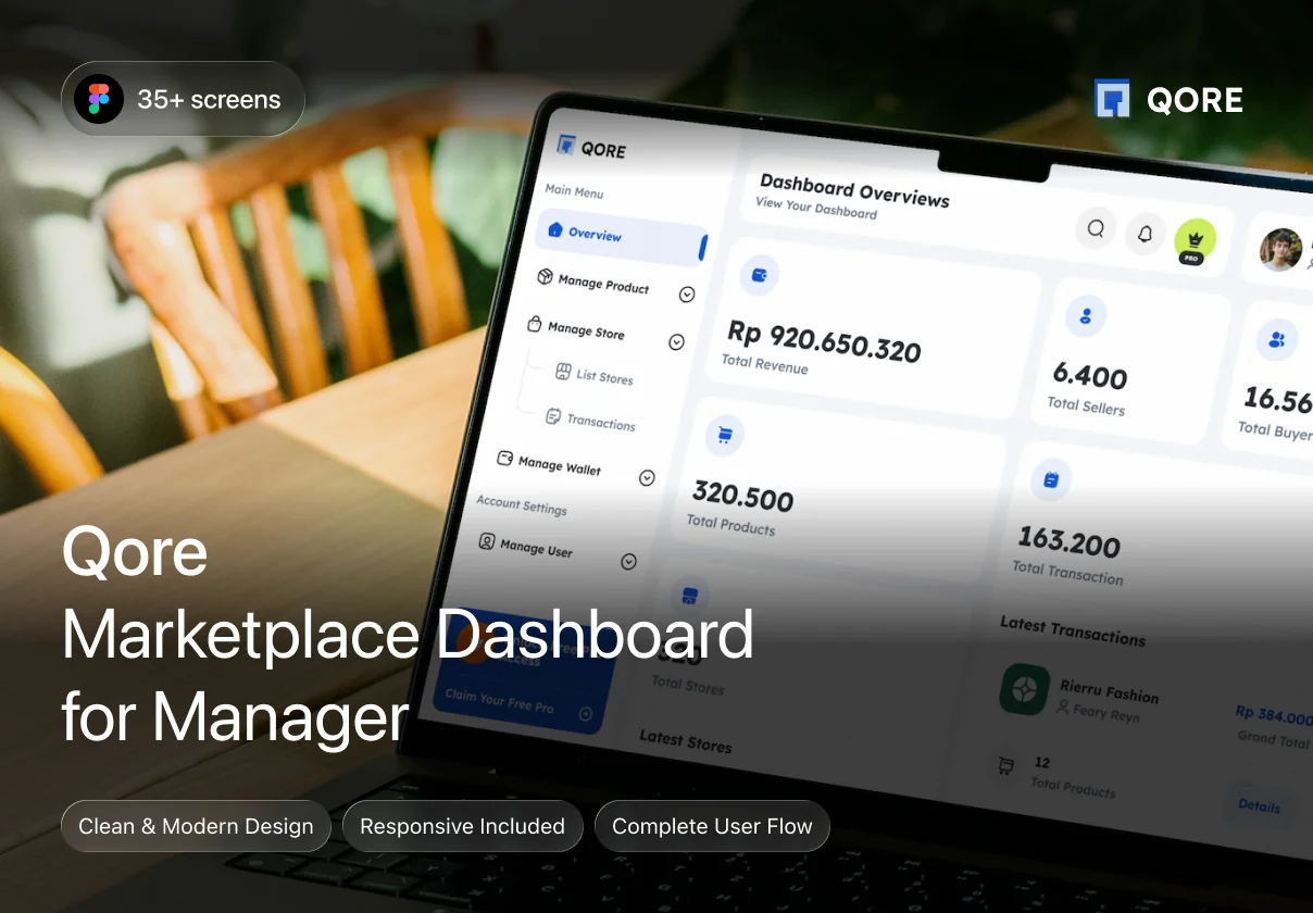 Qore - Marketplace Dashboard for Manager