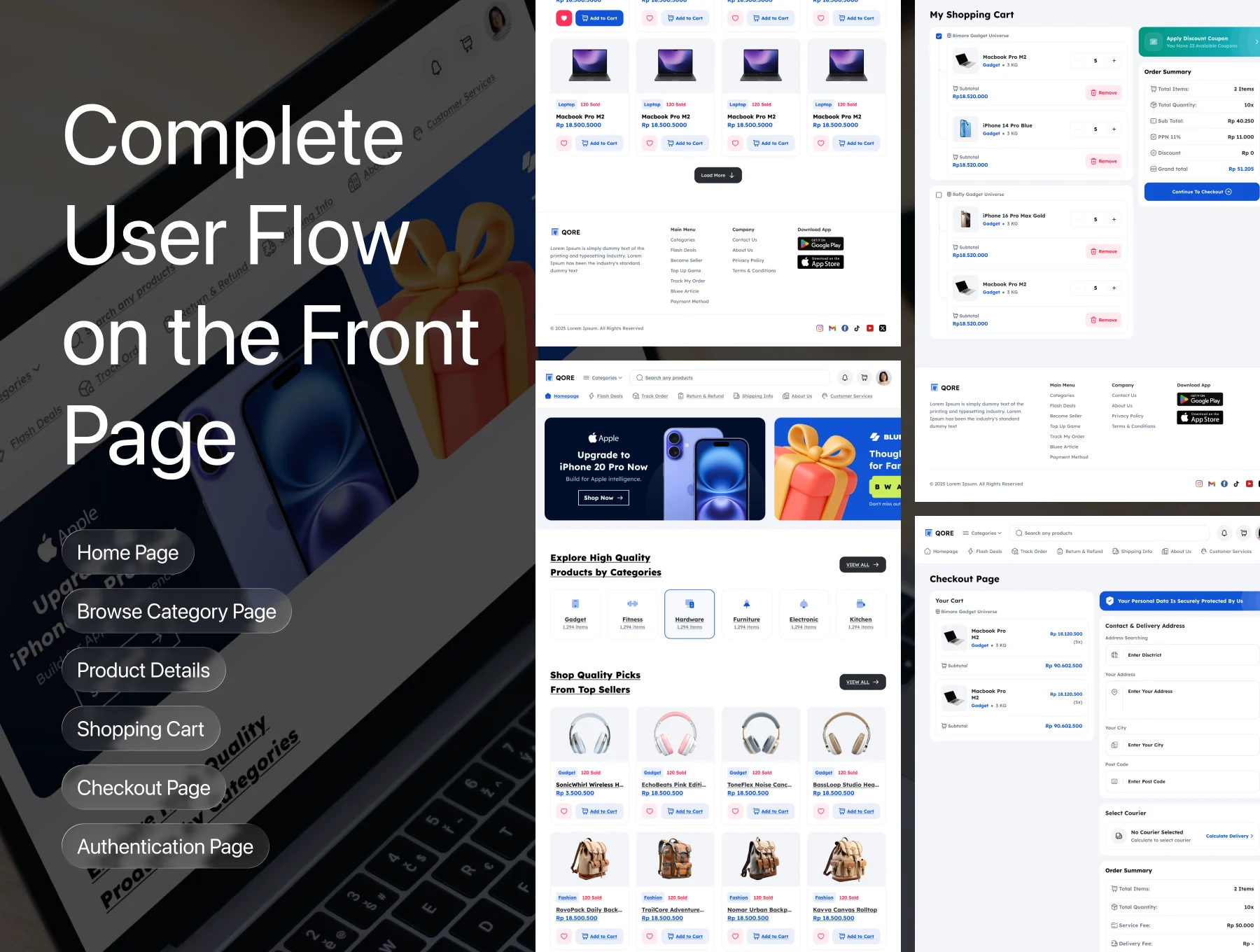 Qore - Marketplace Web Design 2