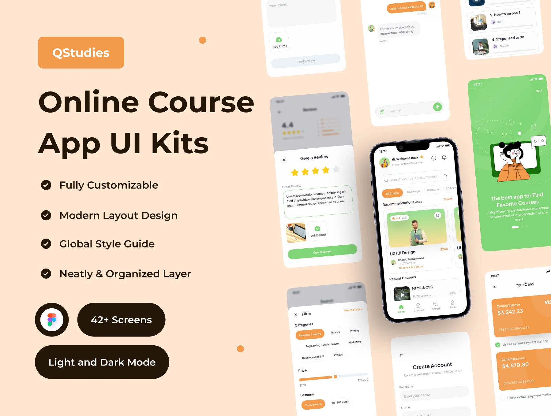 Qstudies - Online Course App UI Kit