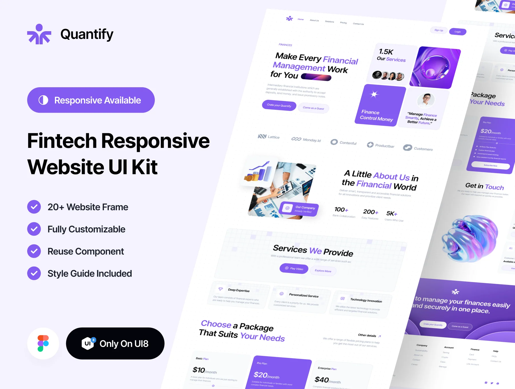 Quantify - Finance Website UI Kit