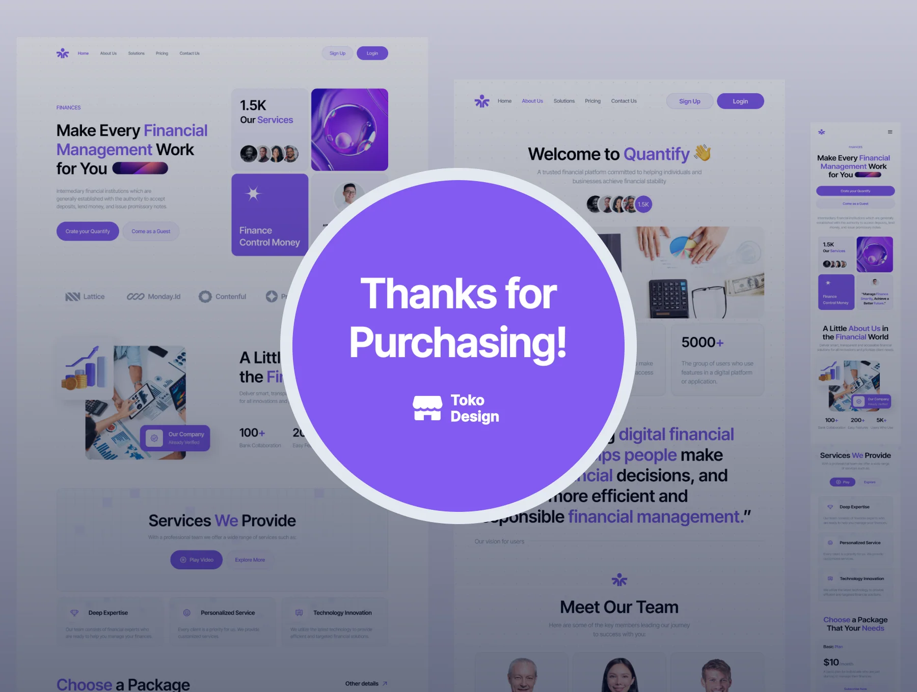 Quantify - Finance Website UI Kit 6