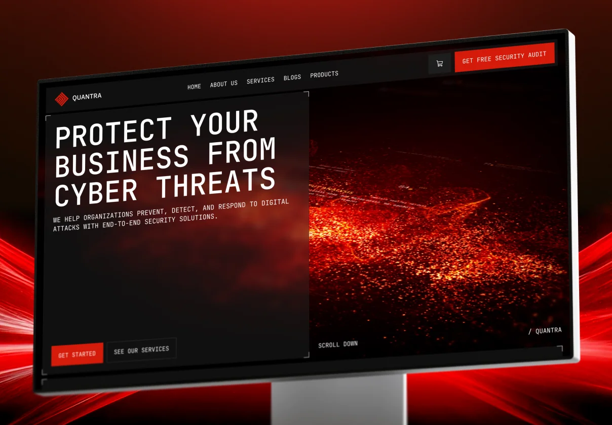 Quantra - Hacker/Developer Portfolio/ Agency Website
