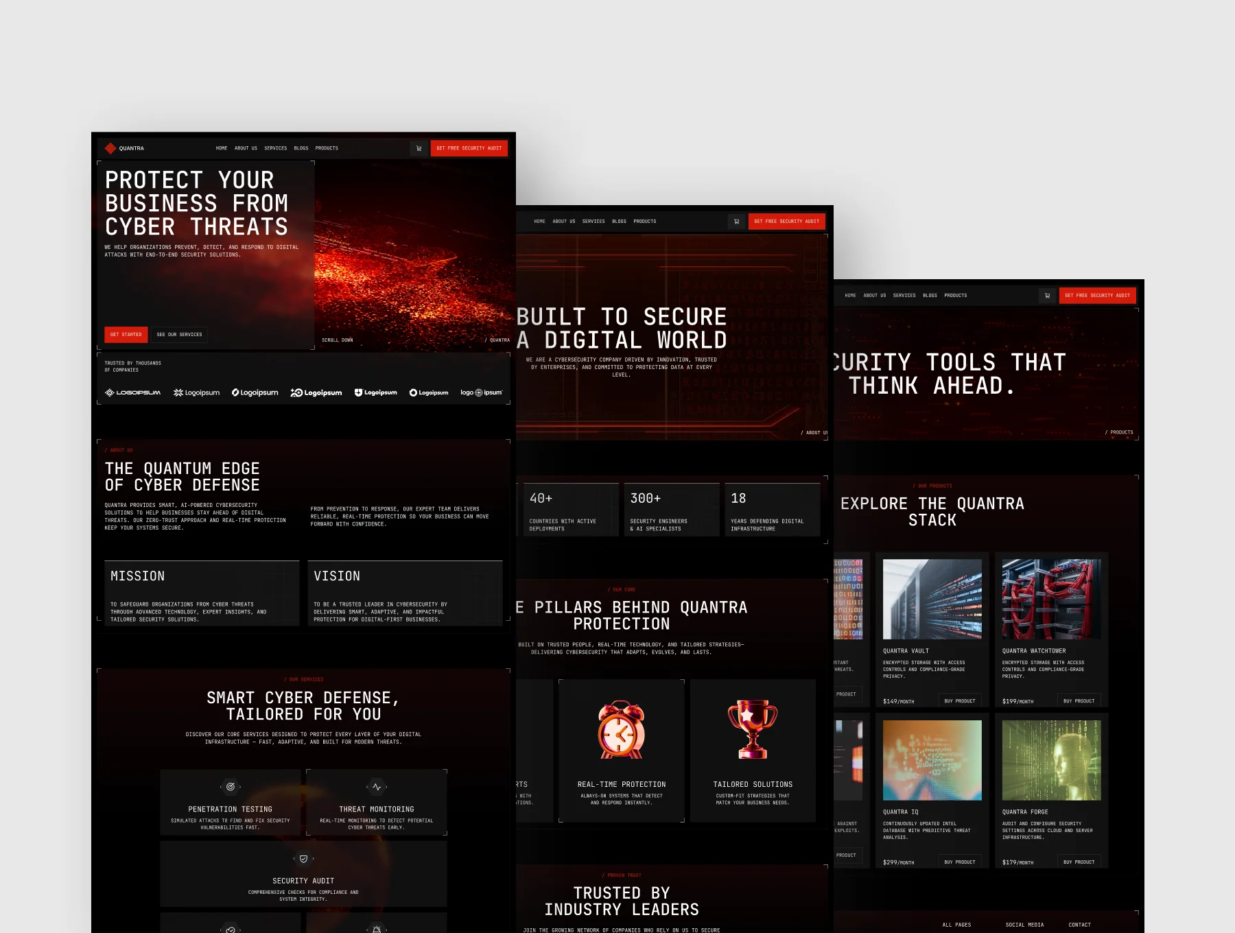 Quantra - Hacker/Developer Portfolio/ Agency Website 2