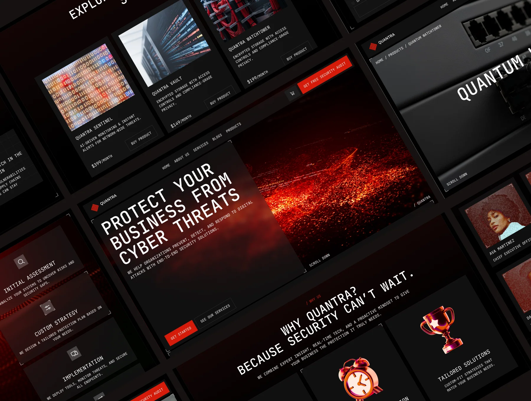 Quantra - Hacker/Developer Portfolio/ Agency Website 3