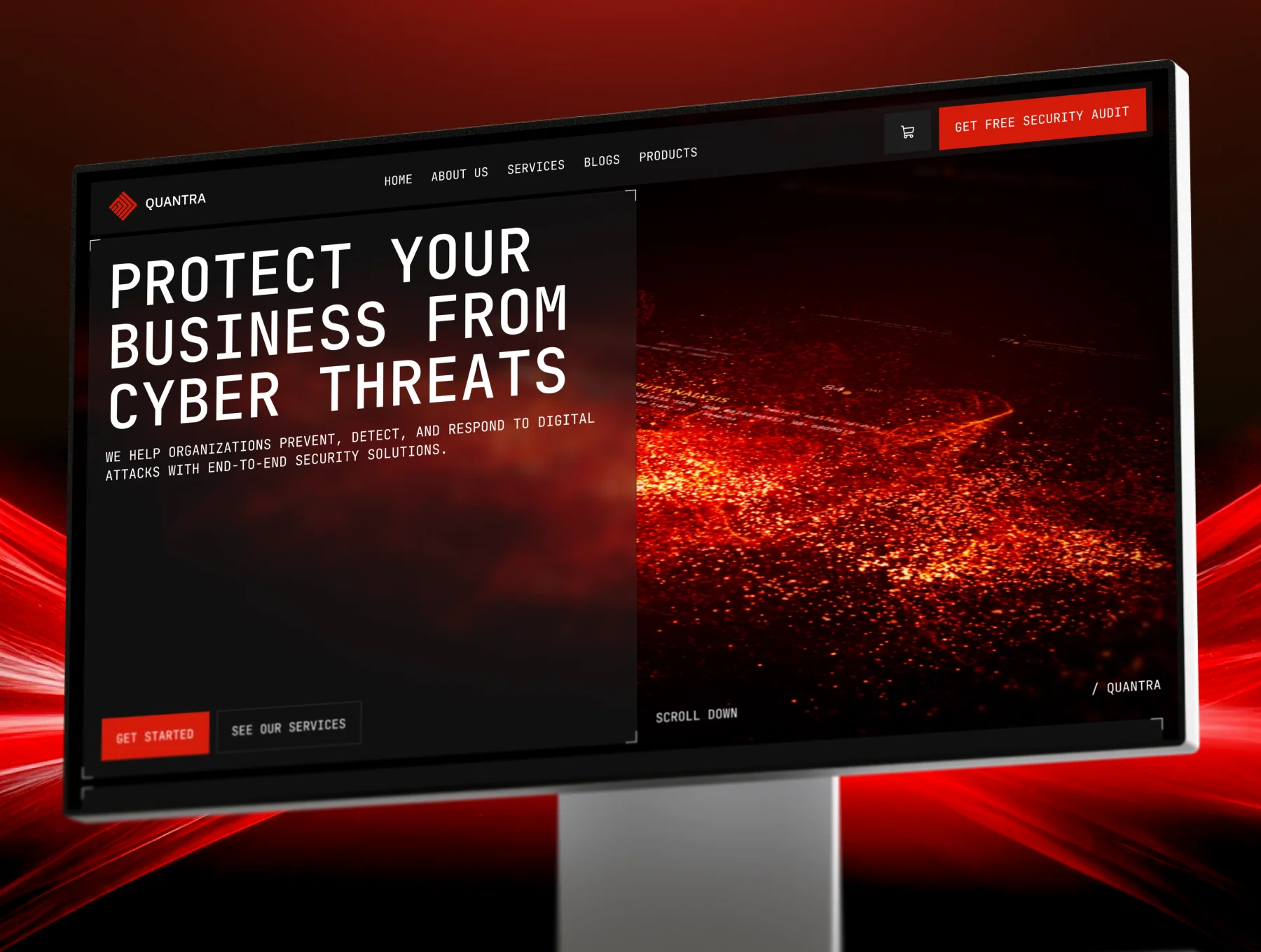 Quantra - Hacker/Developer Portfolio/ Agency Website 4