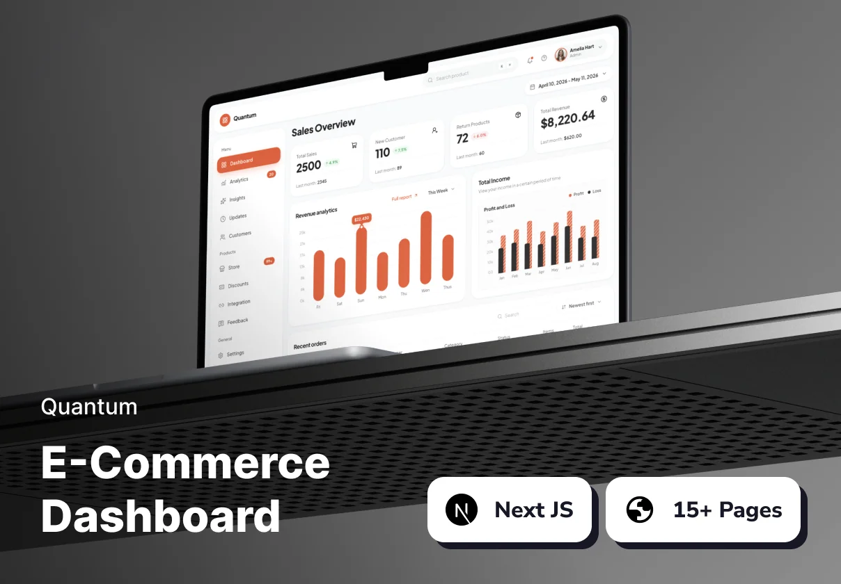 Quantum - E-Commerce Dashboard Template