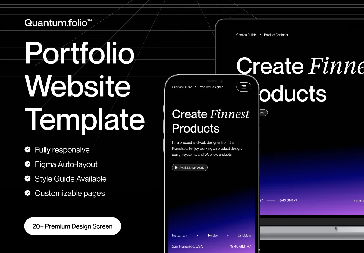Quantum Folio - Personal Portfolio Website Template