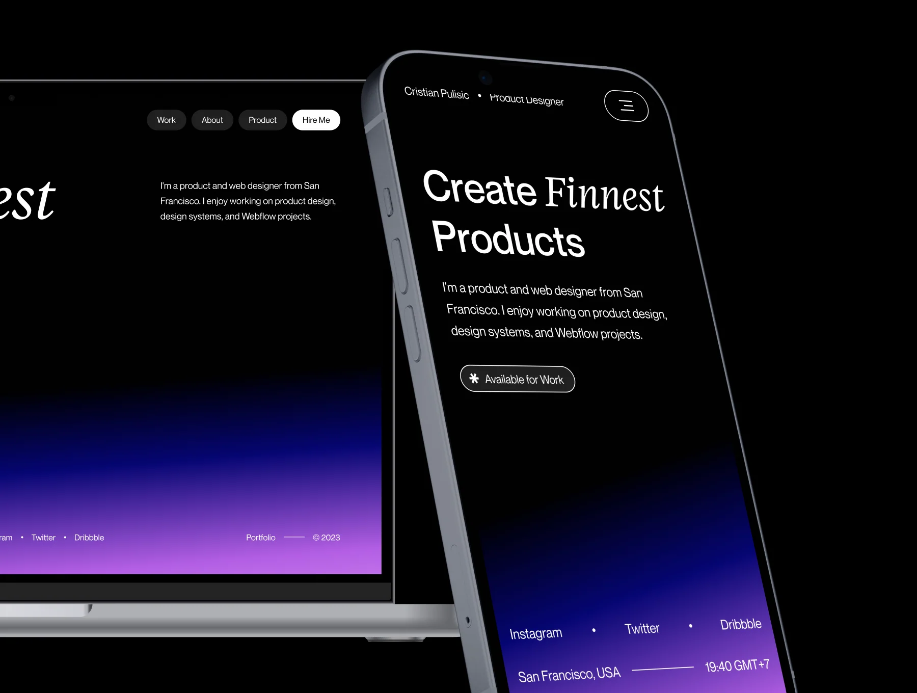 Quantum Folio - Personal Portfolio Website Template 2