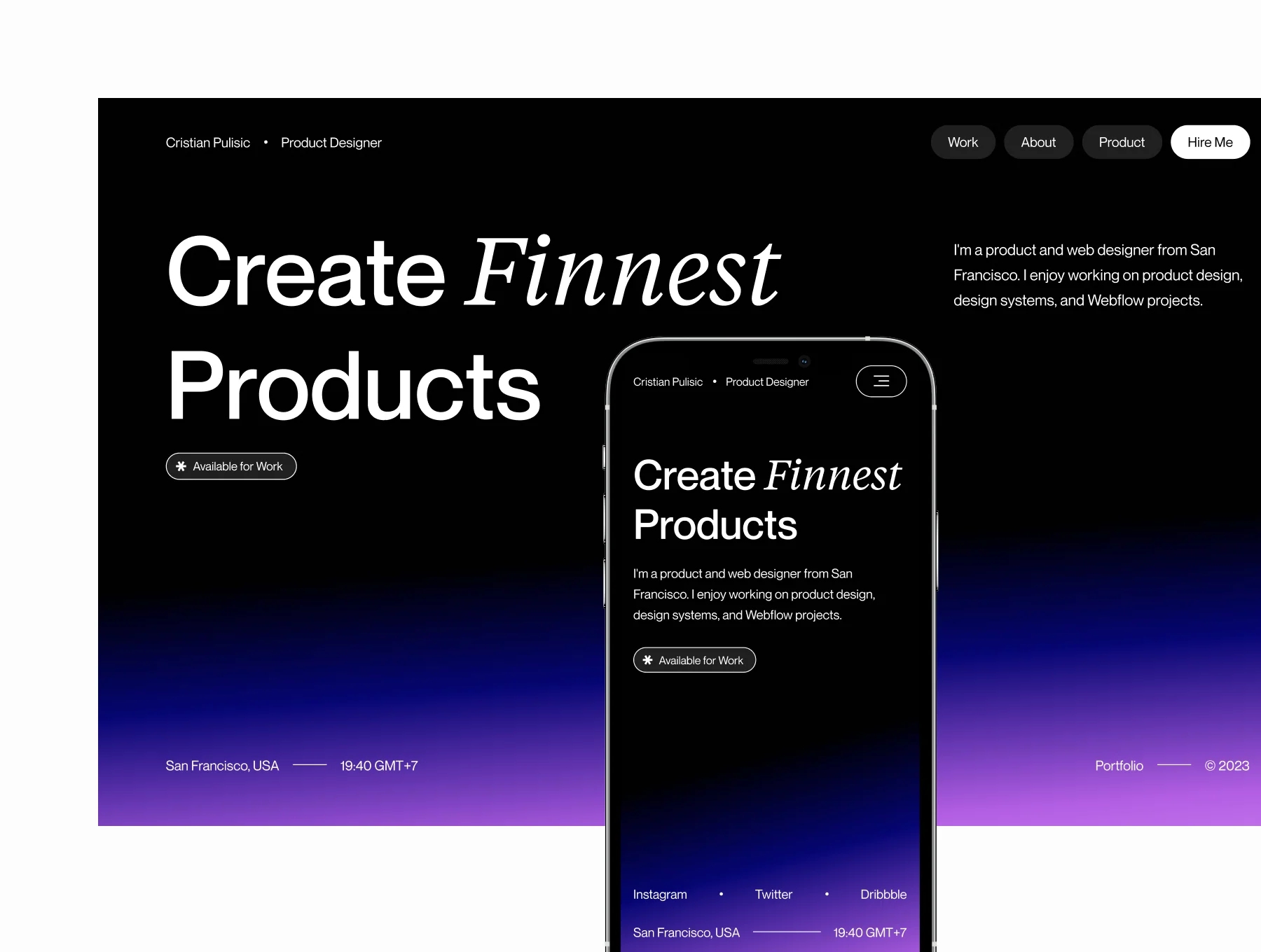 Quantum Folio - Personal Portfolio Website Template 6