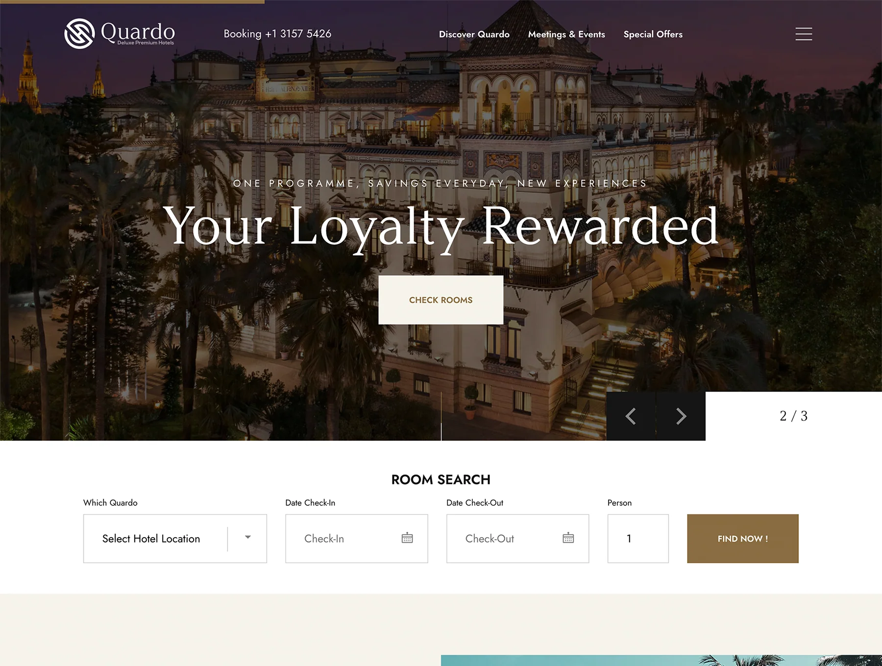 Quardo | Deluxe Hotels WordPress Theme