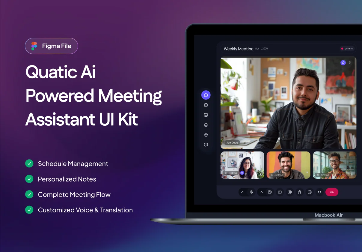 Quatic – AI-Powered Meeting Assistant UI Kit