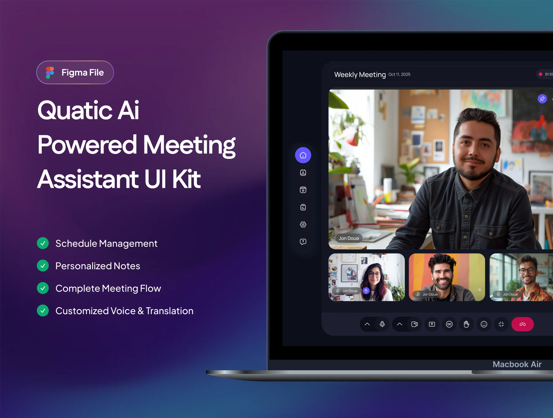 Quatic – AI-Powered Meeting Assistant UI Kit
