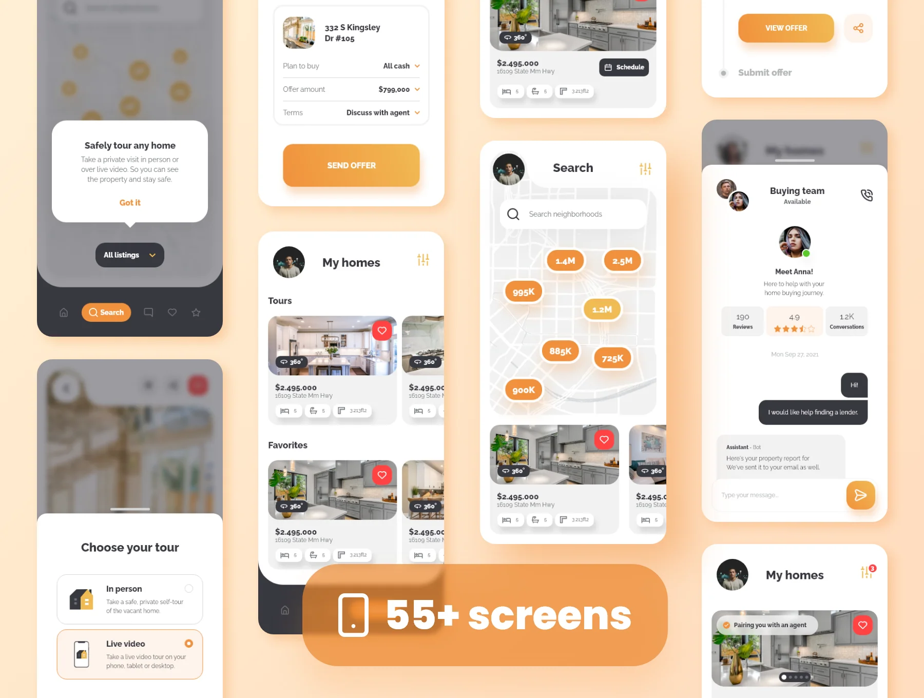 Quba - Real Estate Application UI Kit for Adobe XD 2