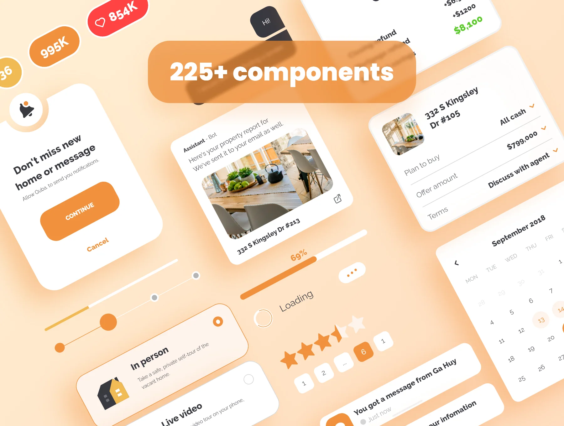 Quba - Real Estate Application UI Kit for Adobe XD 3