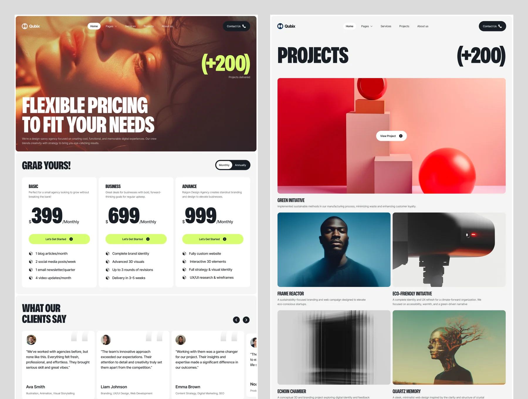 Qubix — Agency Website 2