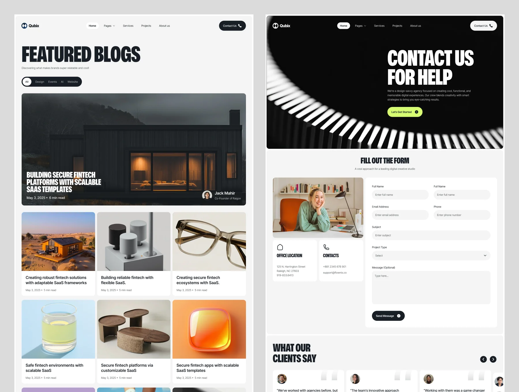Qubix — Agency Website 3