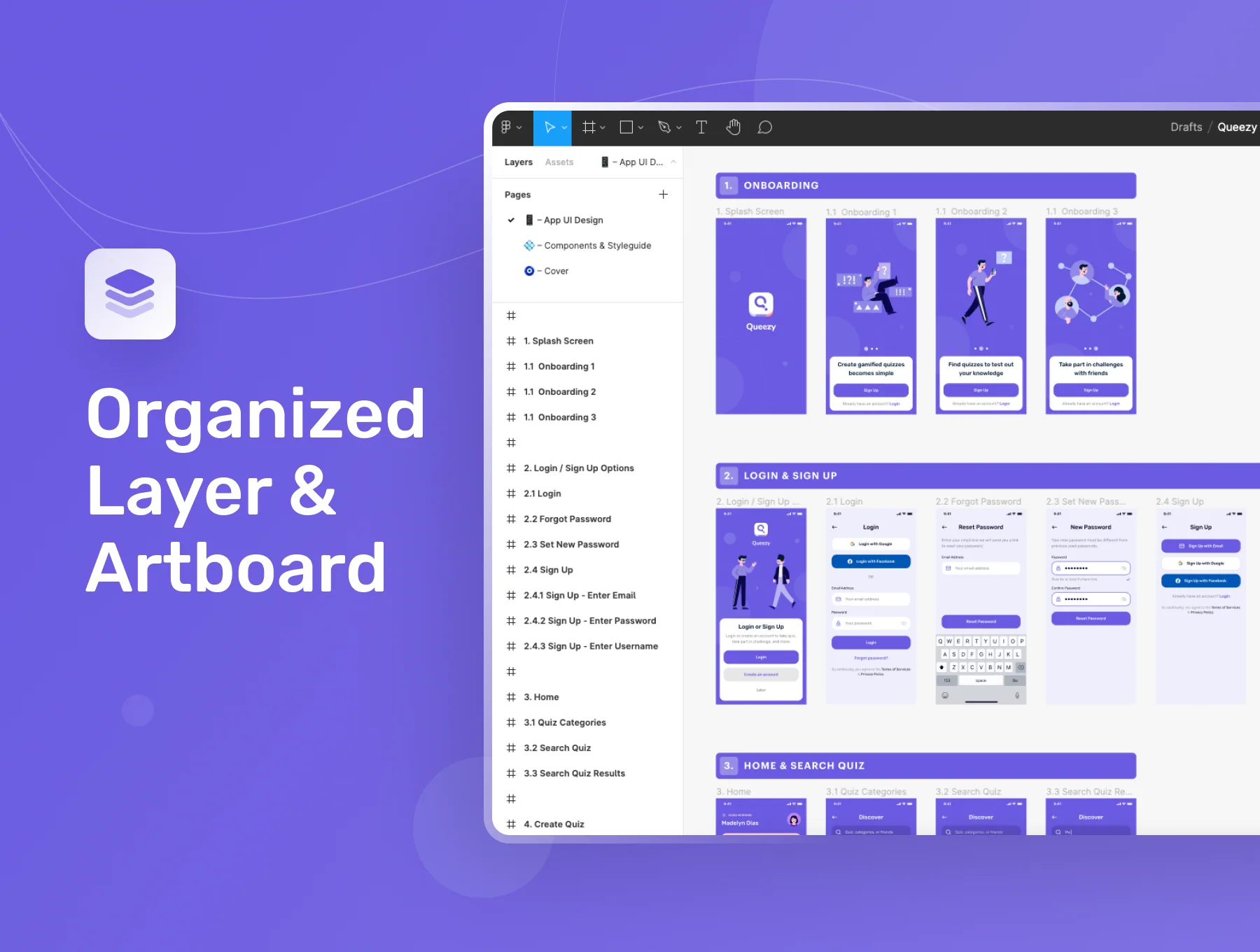 Queezy - Quiz App UI Kit 3