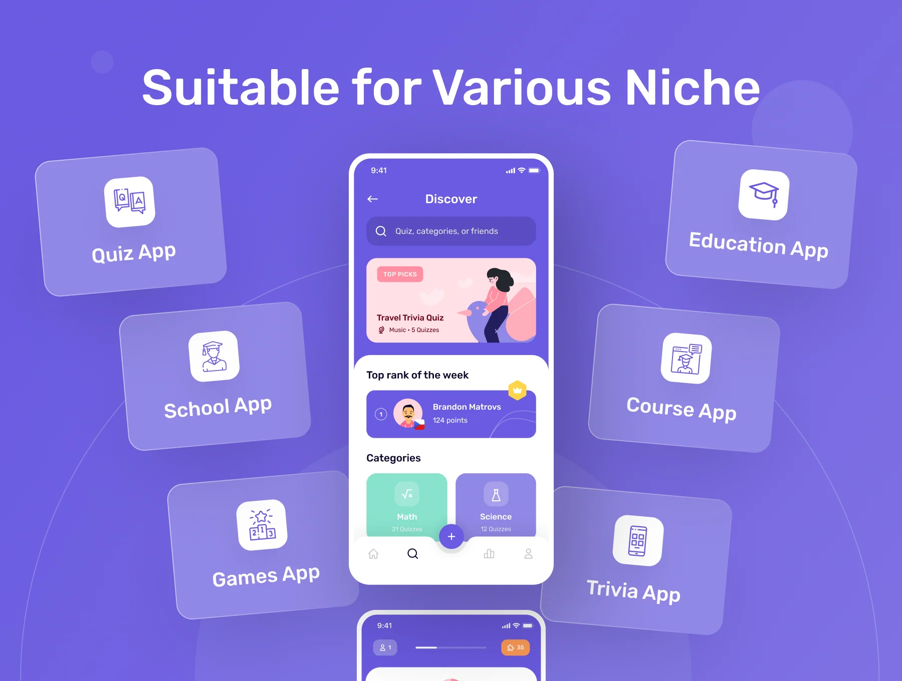 Queezy - Quiz App UI Kit 4