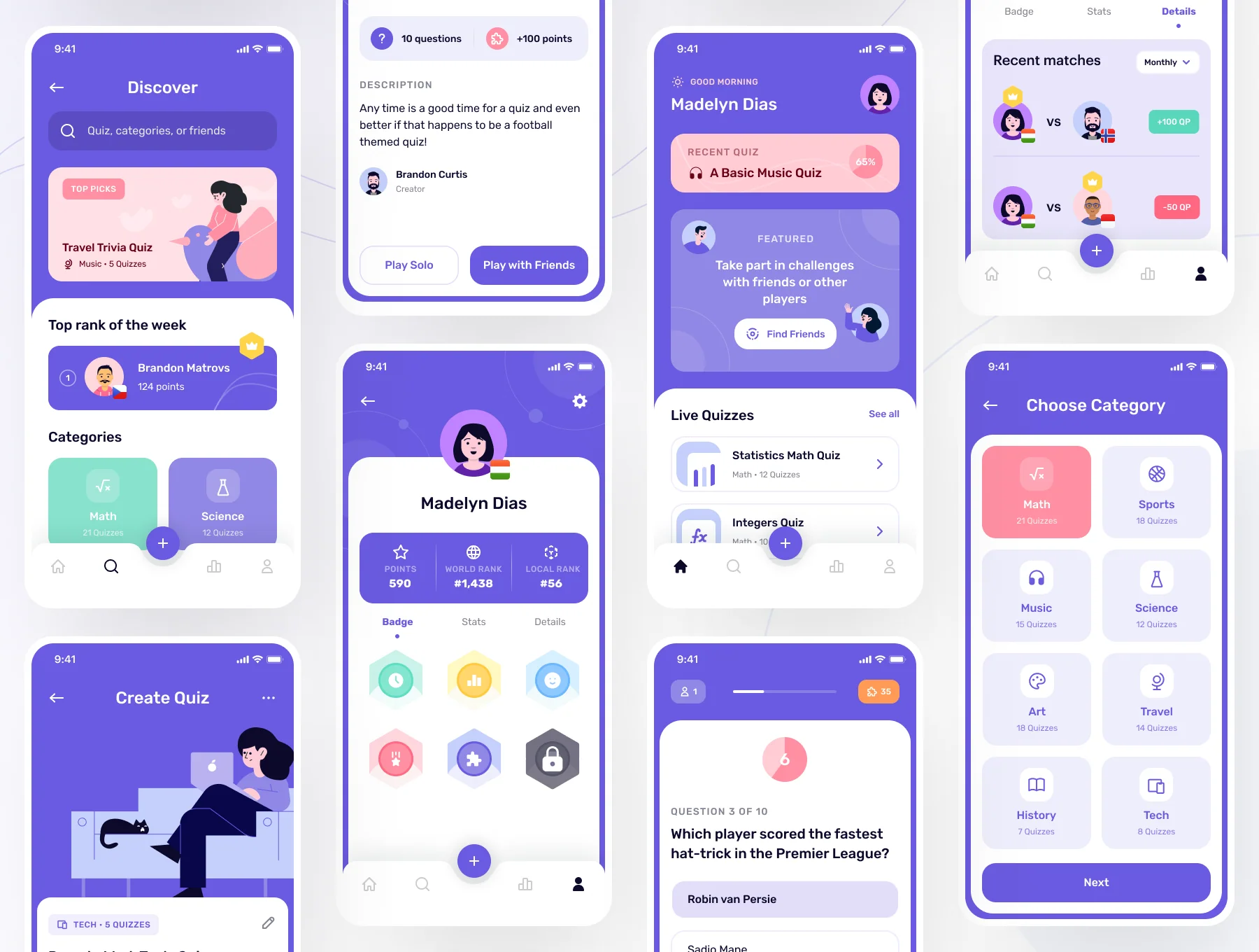 Queezy - Quiz App UI Kit 5