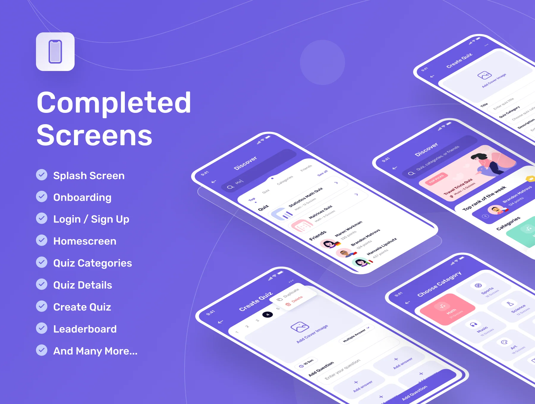 Queezy - Quiz App UI Kit 8